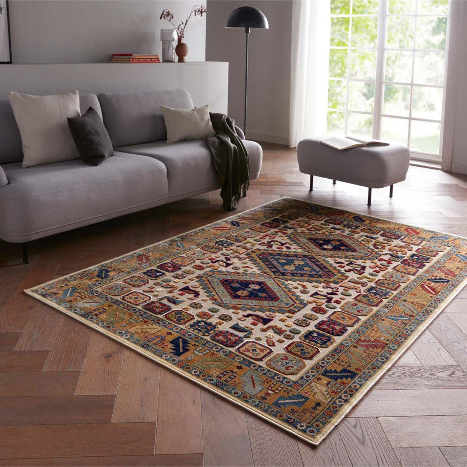 TaraCarpet Teppich Moderner Orientteppich Farah Shiraz, rechteckig, Höhe: 6 mm, Wohnzimmer, Schlafzimmer, Esszimmer, Farah Shiraz grün 140x200