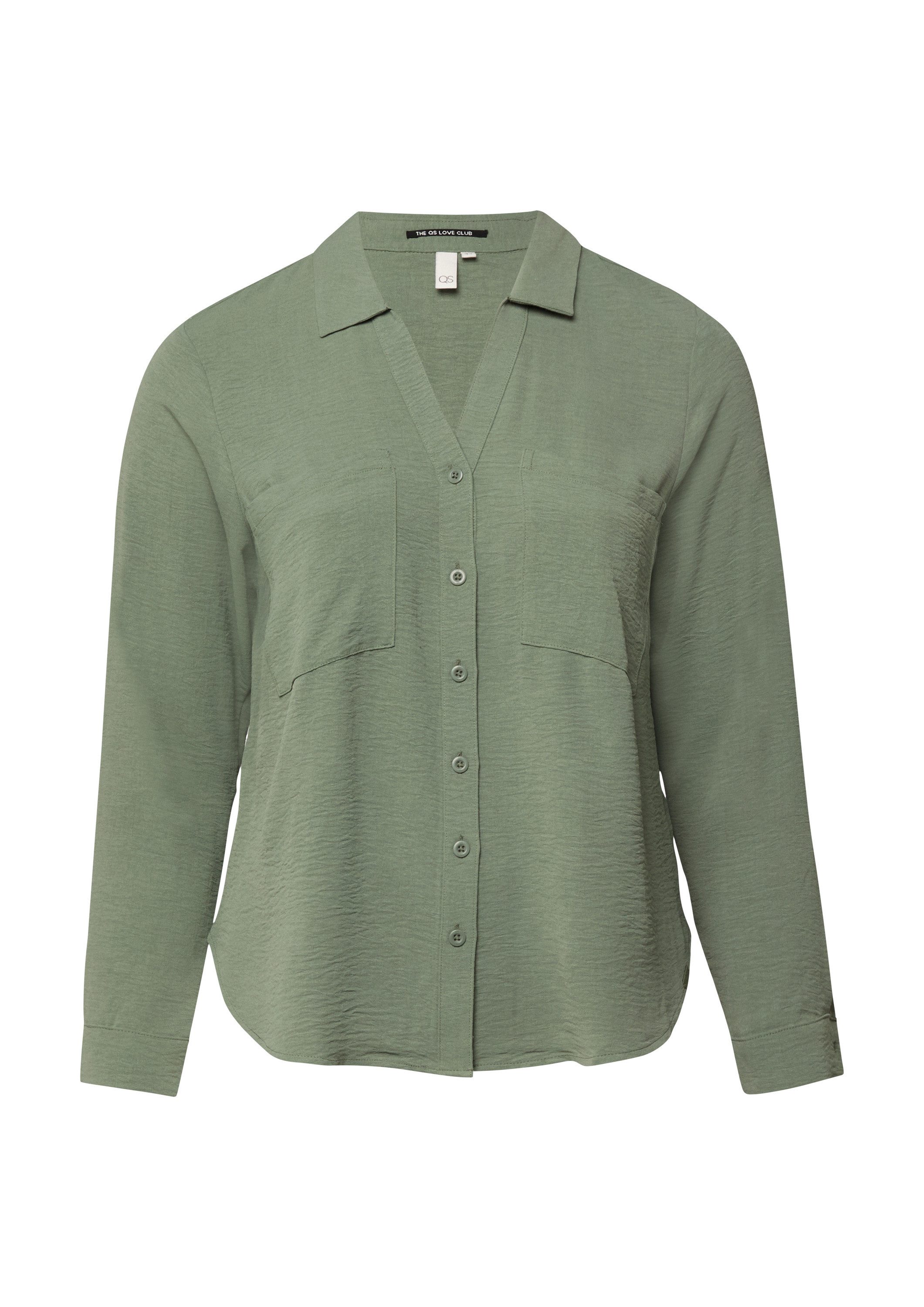 QS Langarmbluse Bluse Bluse mit Turn-up günstig online kaufen