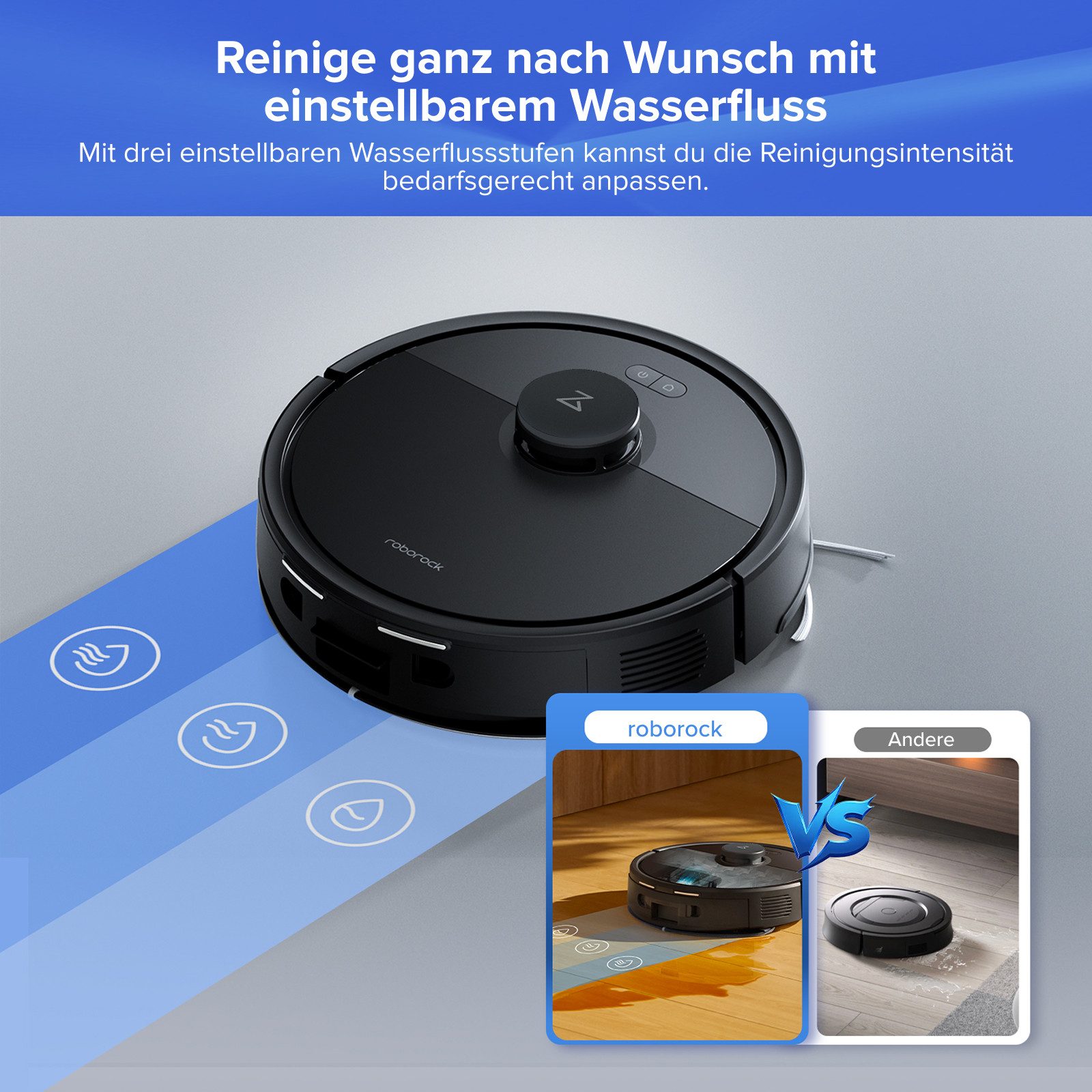 Roborock Saugroboter Q7 L5 Series Saugroboter, Dual Anti-Tangle System, Einstiegsleistung, Perfekt für Haustierbesitzer, 8000 Pa,Dual Anti-Tangle System,Präzise Navigation, App-Steuerung schwarz