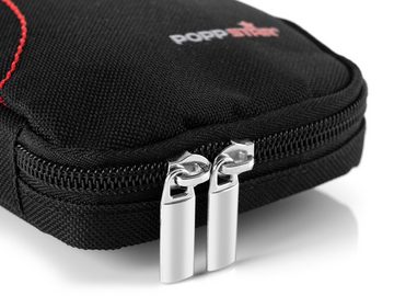 Poppstar externe HDD-Festplatte 2,5", Festplattentasche Case für externe 6,4 cm (2,5 Zoll) Festplatten (Maße innen 16 cm x 9,5 cm x 2,7 cm), schwarz und rot