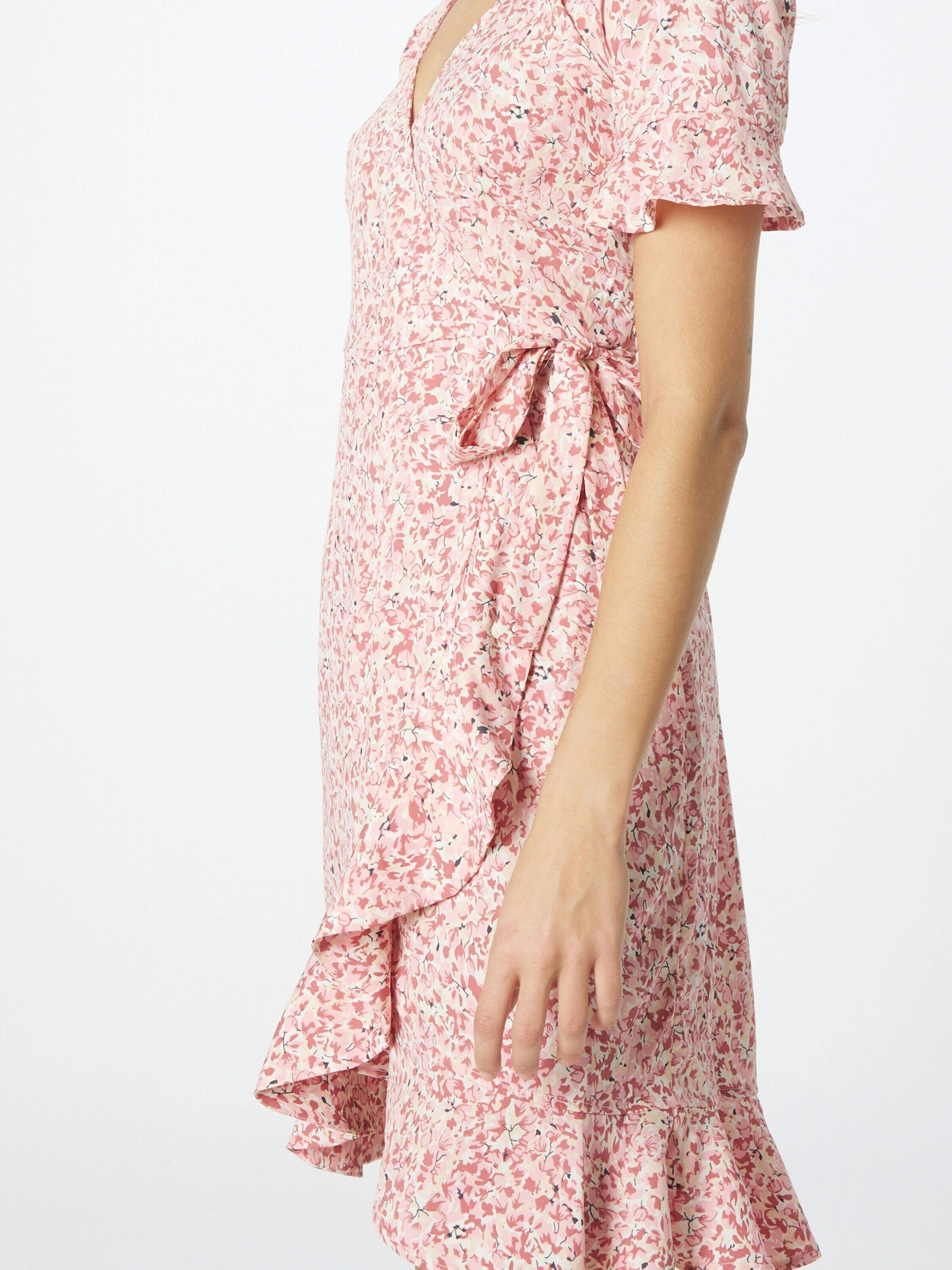 ONLY Sommerkleid Olivia Volant, Smoke Drapiert/gerafft Wickel-Design, Flower (1-tlg) Tanya Rose 