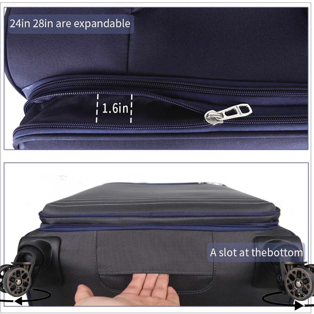NEWCOM Trolleyset Design Kofferset Stoffkoffer/ Weichschalenkoffer günstig online kaufen