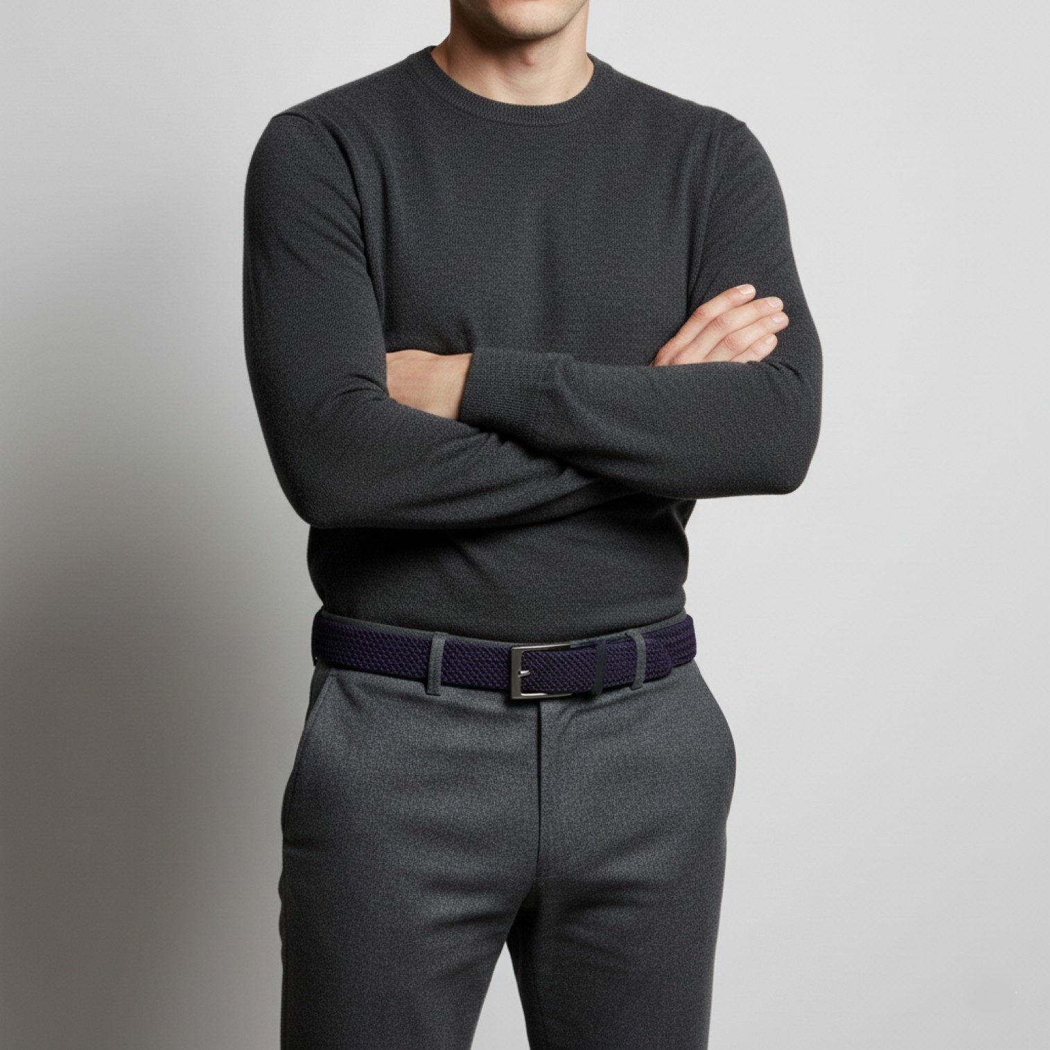 FRONHOFER Flechtgürtel 17989 (1-St) 3,5 cm breiter elastischer Stoffgürtel, dehnbar, elegant