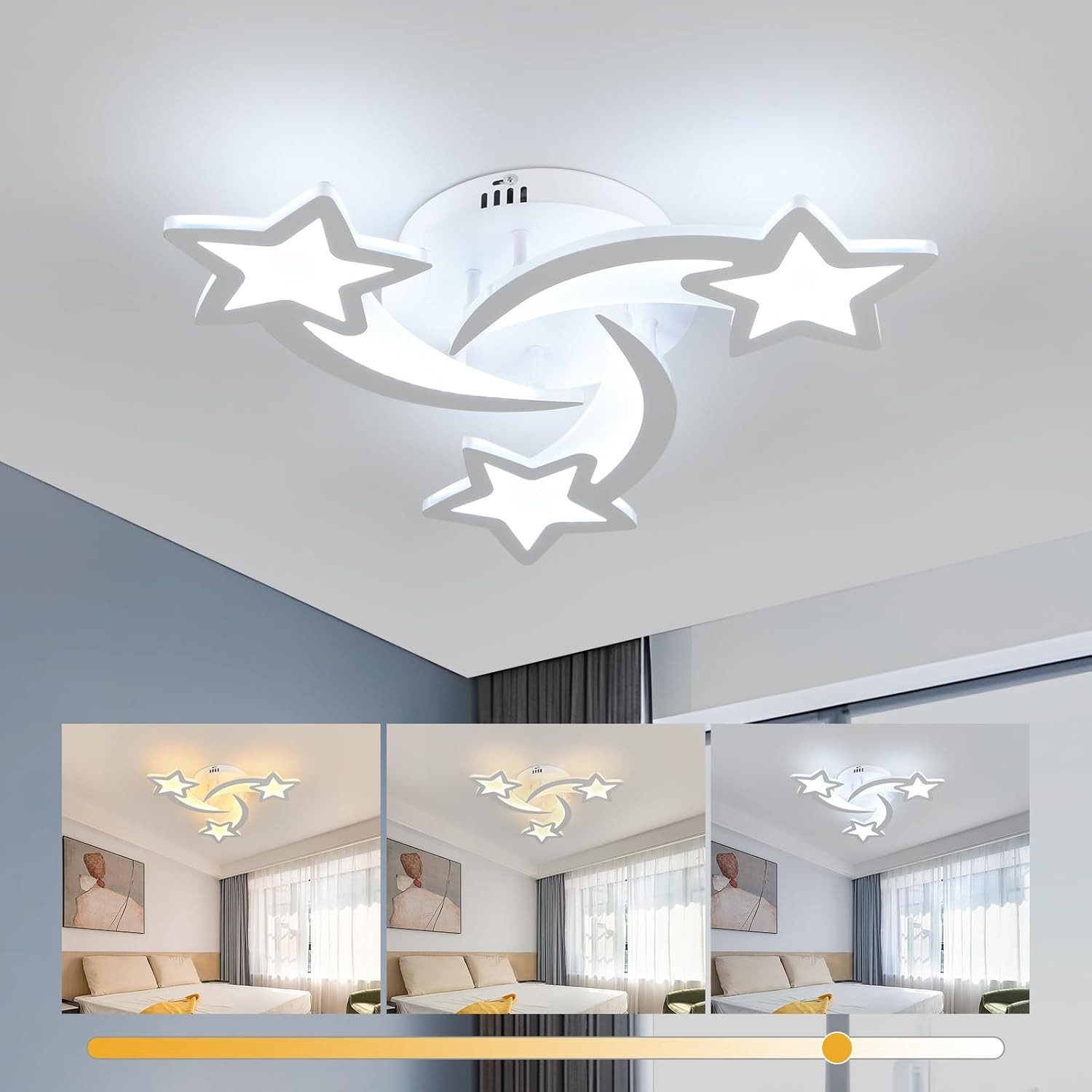 Riserva Deckenleuchten LED Deckenleuchte Meteor Design 24W Weiß 3-farbig Acryl