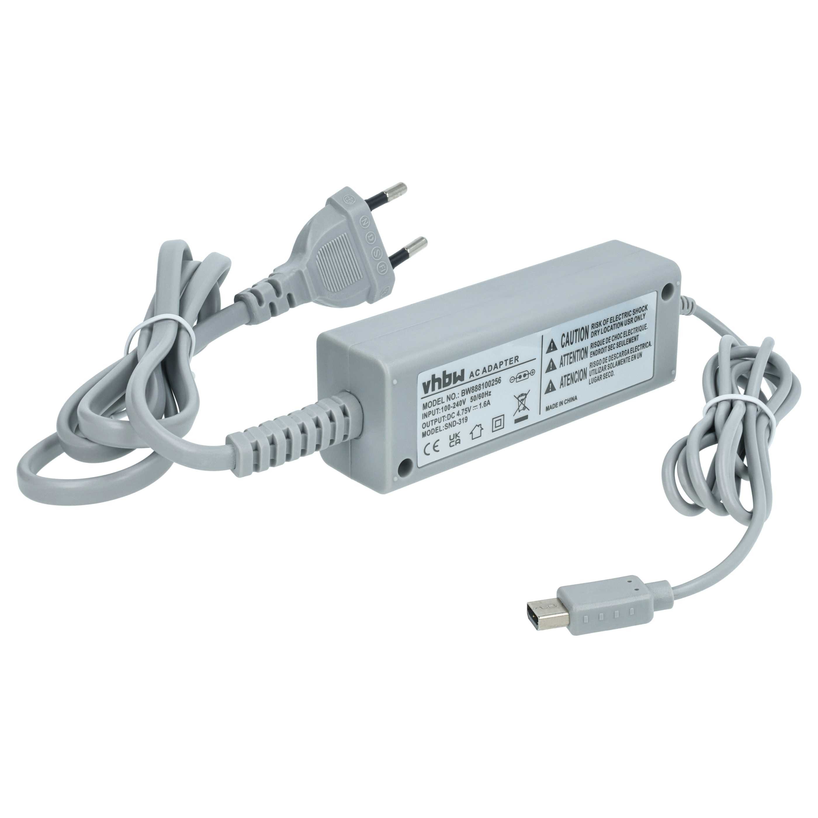 vhbw Ersatz für Nintendo SND-319 für Spielekonsole / TV, Video Audio & Kons Spielkonsolenzubehörkabel, (15.7 cm), Ersatznetzteil für Ihre Spielekonsole, Netzgerät mit Euro-Stecker zum