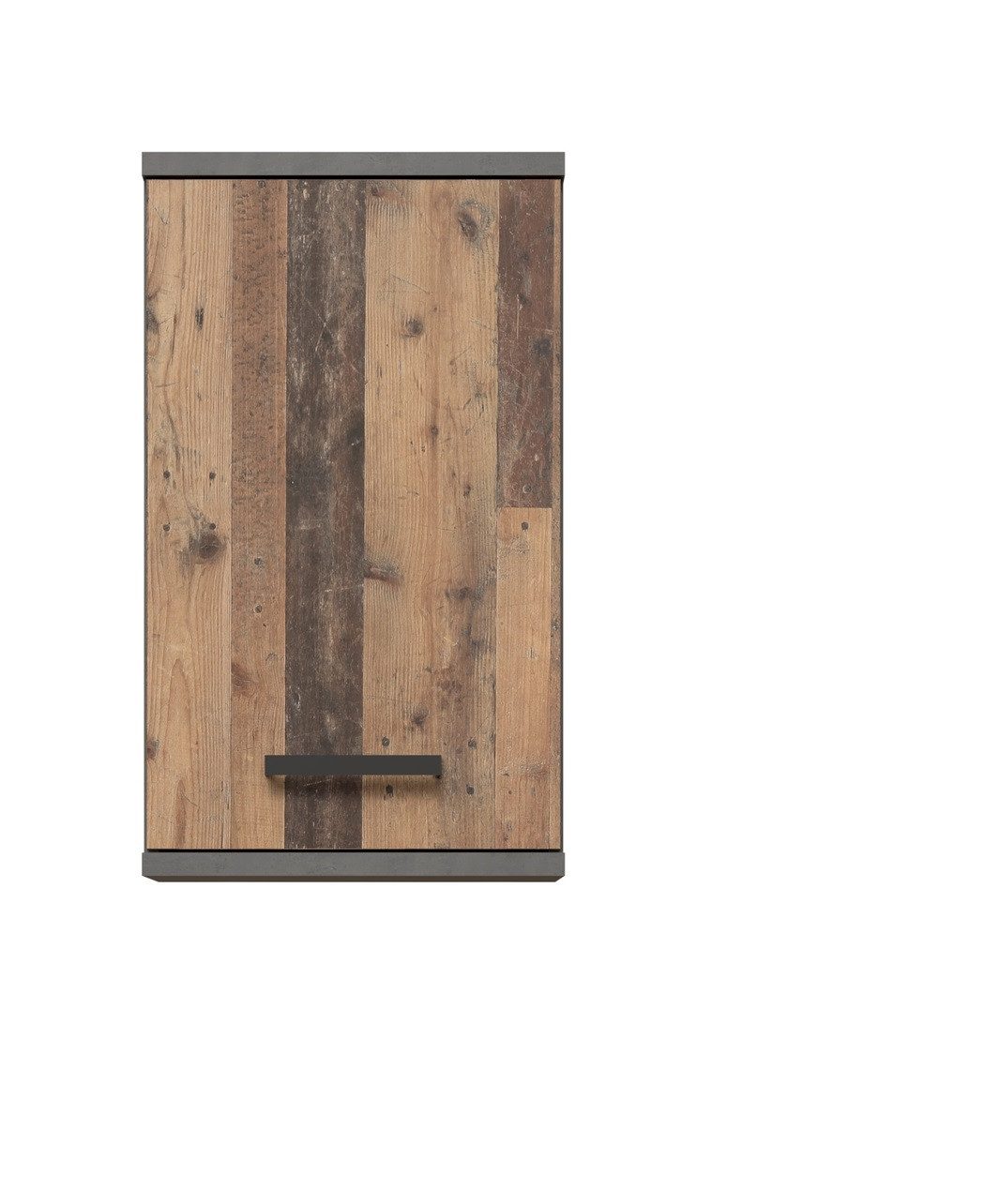 FORTE Hängeschrank 1 Tür, Old-Wood Vintage Dekor / Betonoptik - 40,2x68,8x29cm B/H/T