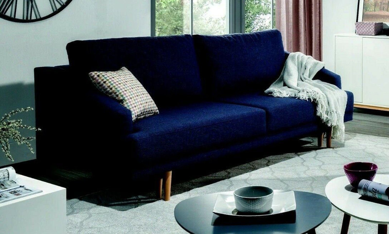 JVmoebel Sofa, 3 Sitzer Couch Schlafsofa Bettfunktion Couchen Sofa Stoff Textil
