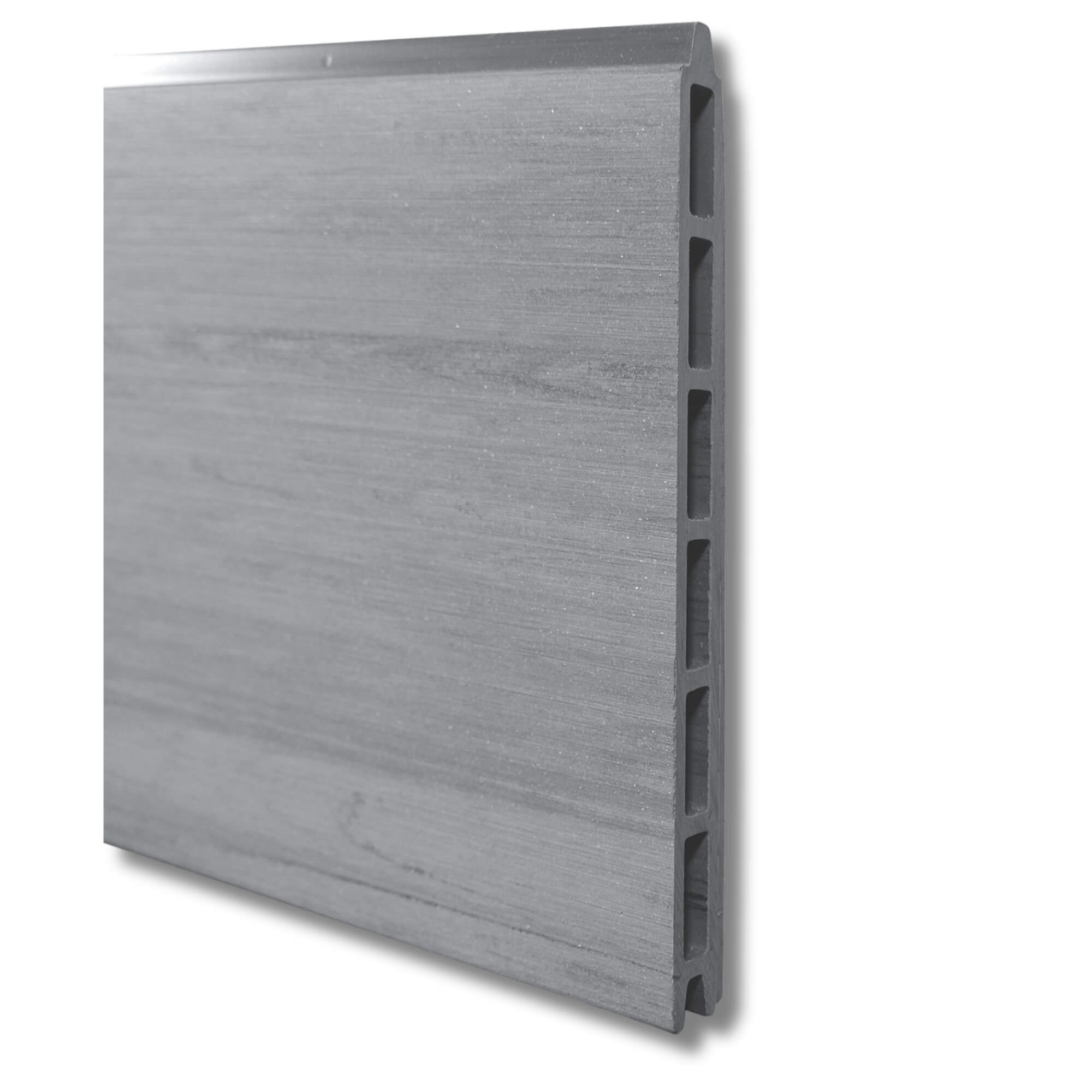 WPC Profi Zaun Komplettset grau anthrazit mix Sichtschutz Steckzaun Paneel 180x180cm, (Komplettset, mit Start- und Abschlussleisten, Pfosten und Zubehör)