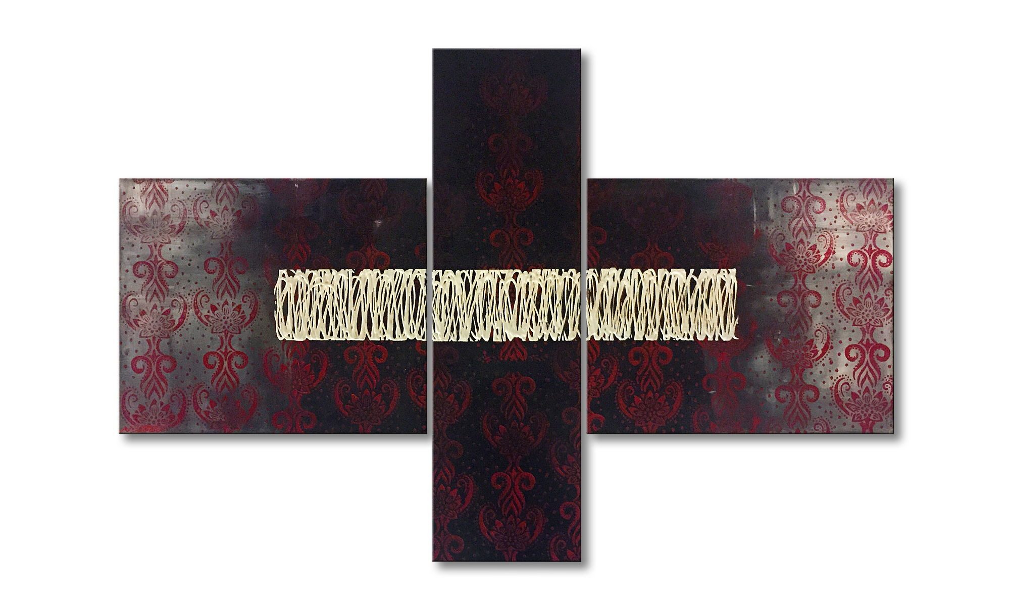 WandbilderXXL Gemälde Dark Elegance 150 x 100 cm, Abstraktes Gemälde, handgemaltes Unikat