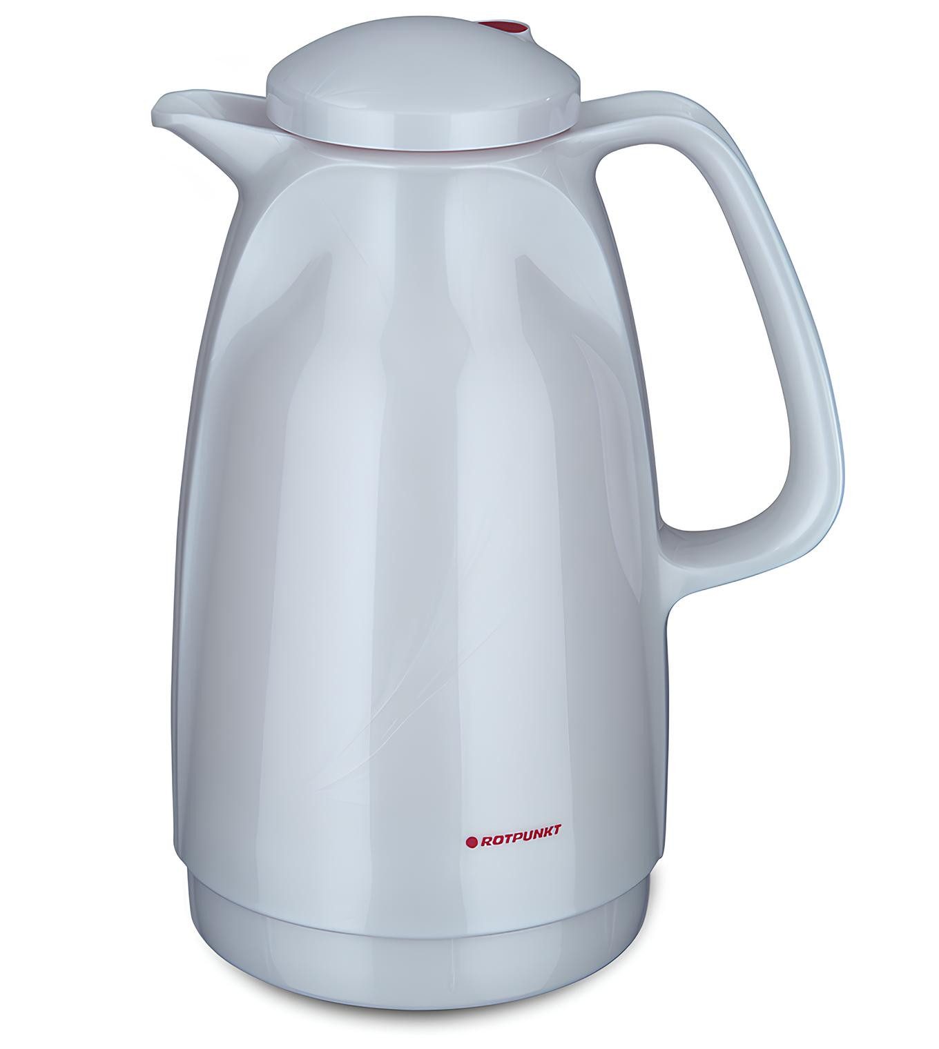 ROTPUNKT Isolierkanne 1,5 Liter Glaseinsatz I hochwertig I langlebig I 24 Std heiß, 1.5 l, (Kaffeekanne I Teekanne), Glaskolben aus doppelwandigem Rosalin-Glas