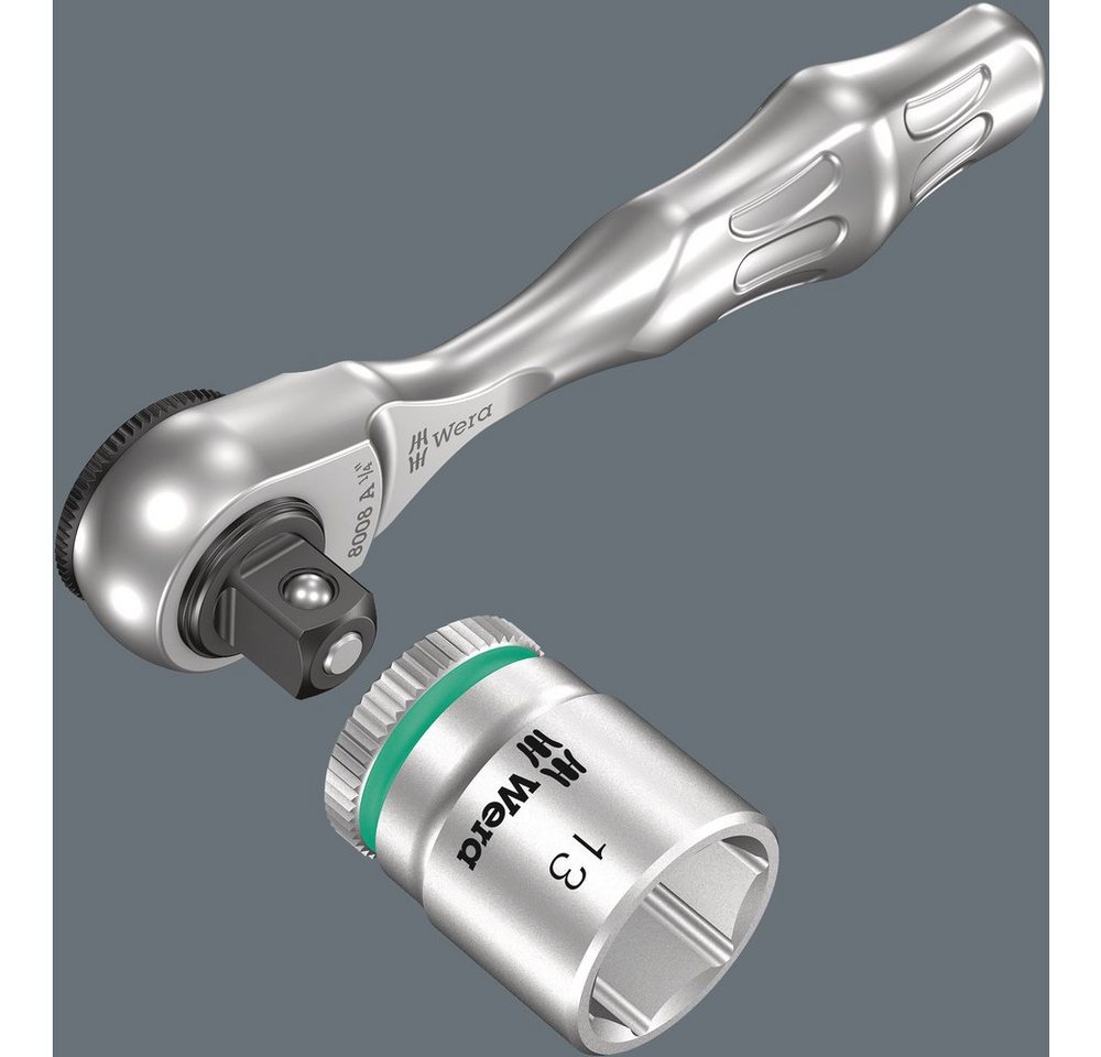 Thumbnail - Wera Ratsche Wera 8008 A Zyklop Mini 3 05003793001 Umschaltknarre 1/4" 100 mm
