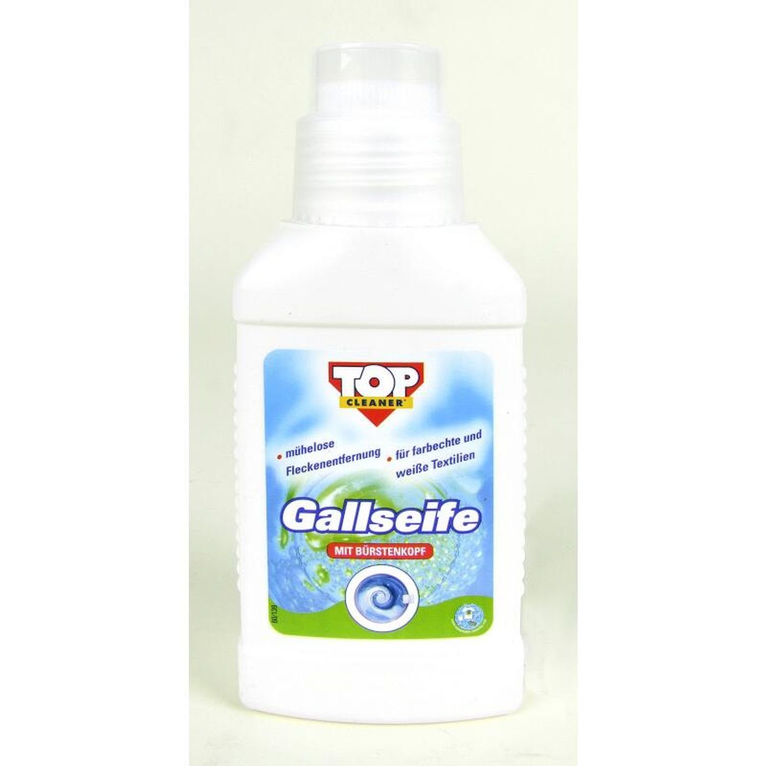 AVT Abfüll- und Verpackungs- technik GmbH 12x 250ml TOP Cleaner Gallseife mit Bürste Fleckenlöser Textilien 3L Polsterreiniger