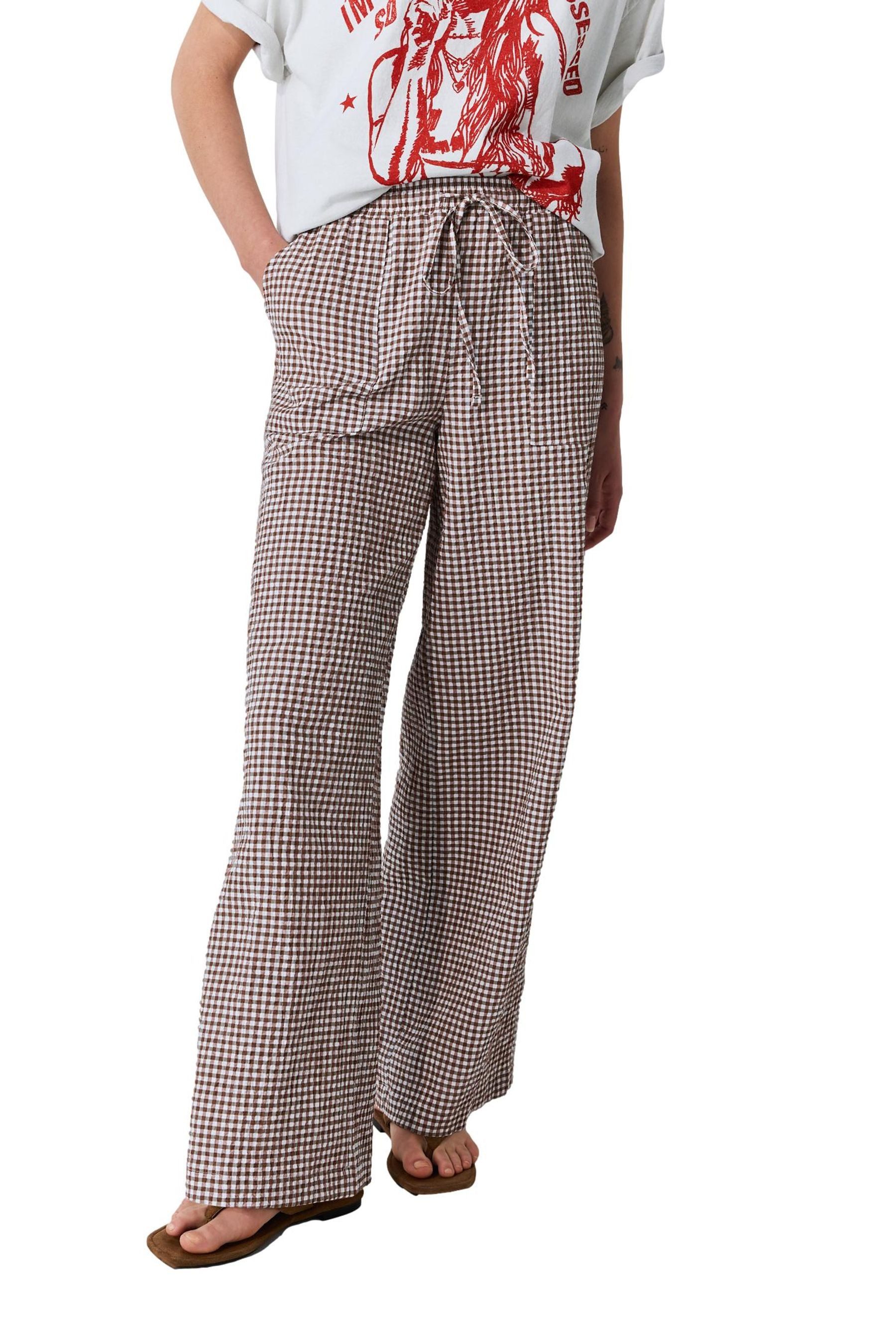Next Palazzohose Strukturierte Hose mit weitem günstig online kaufen