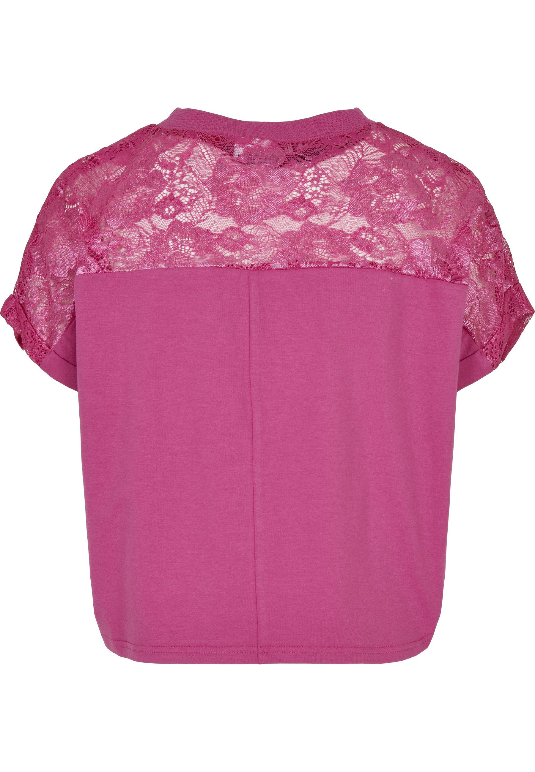 URBAN CLASSICS Kurzarmshirt Urban Classics Damen Ladies Short Oversized Lace Tee (1-tlg)