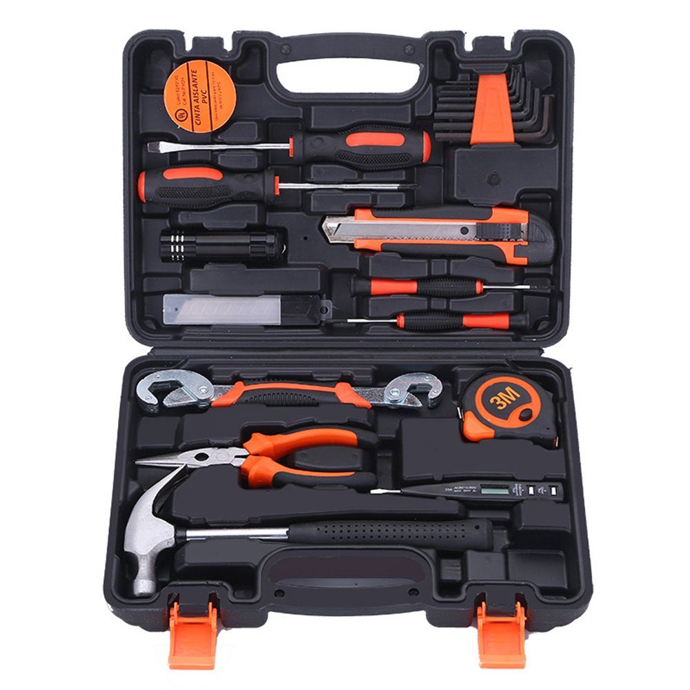 Dedom Werkzeugbox,Werkzeugkoffer, Multitool-Set Werkzeugkoffer für Hausgebrauch den 25-teiliges, Reparaturwerkzeug,