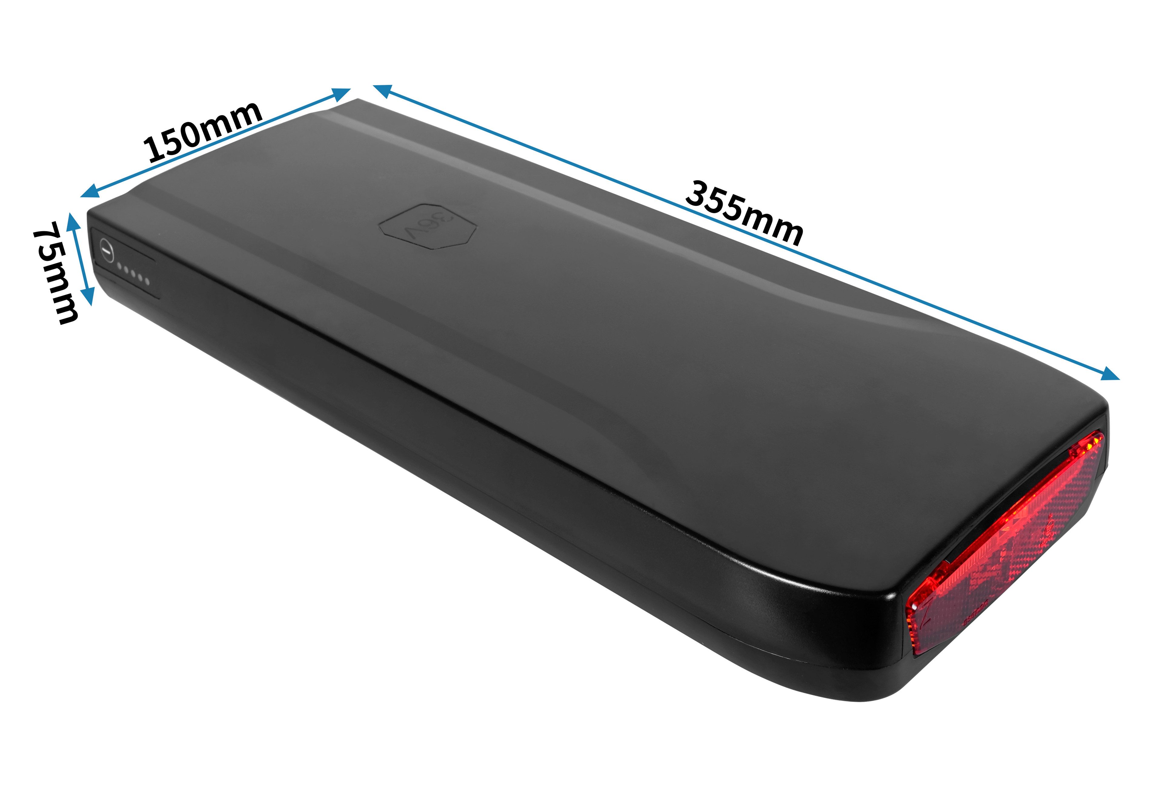 PowerSmart CPG081020E.404 E-Bike Akku für Telefunken Multitalent XC489 mit Ladegerät Li-ion 13000 mAh (36 V)