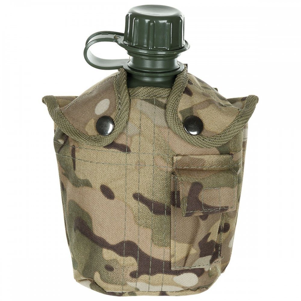 Nylonbezug, Plastikfeldflasche, operation-camo Feldflasche l, MFH 1 US