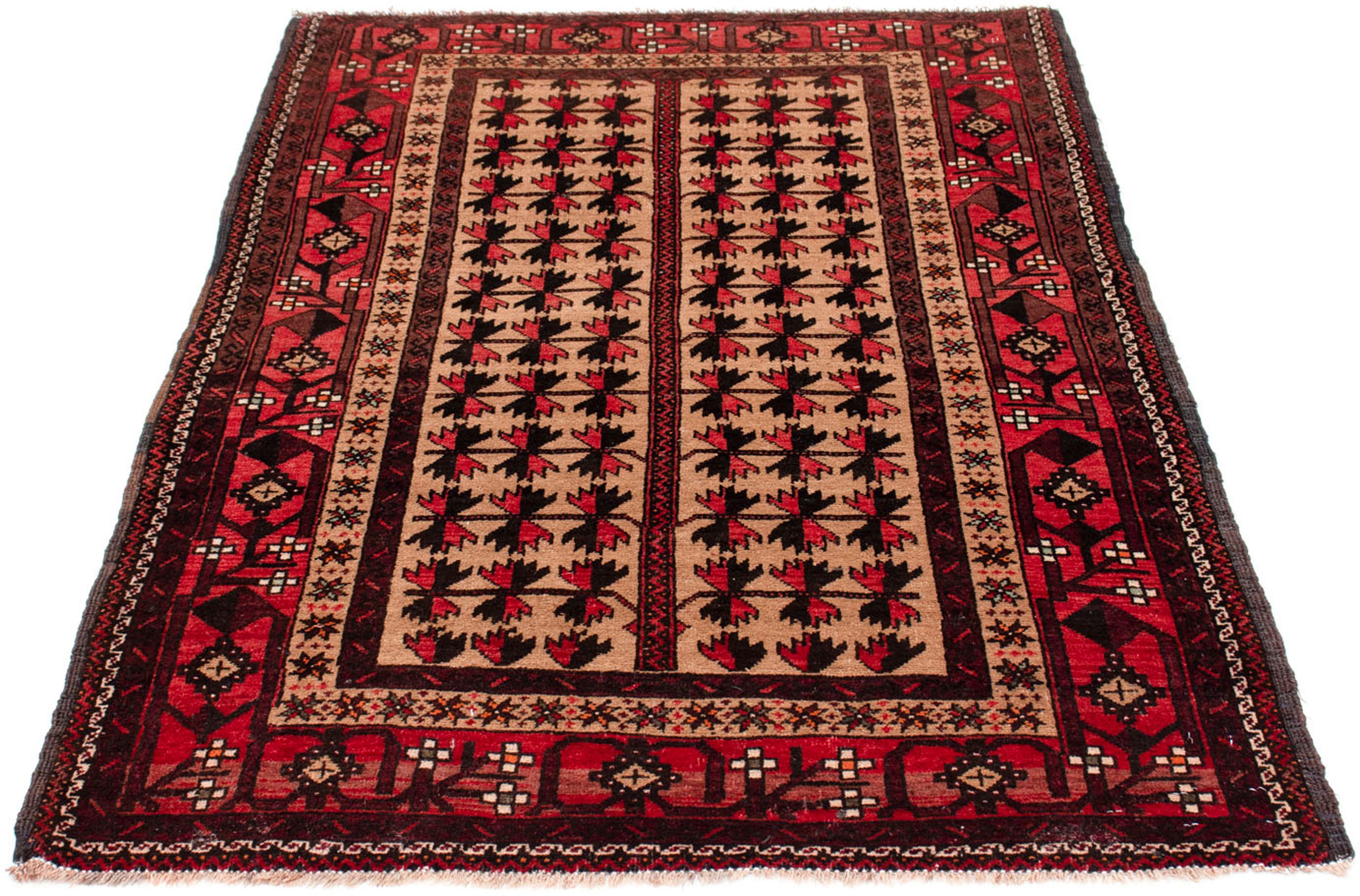 Orientteppich Belutsch - 156 x 98 cm - braun, morgenland, rechteckig, Höhe: 8 mm, Wohnzimmer, Handgeknüpft, Einzelstück mit Zertifikat