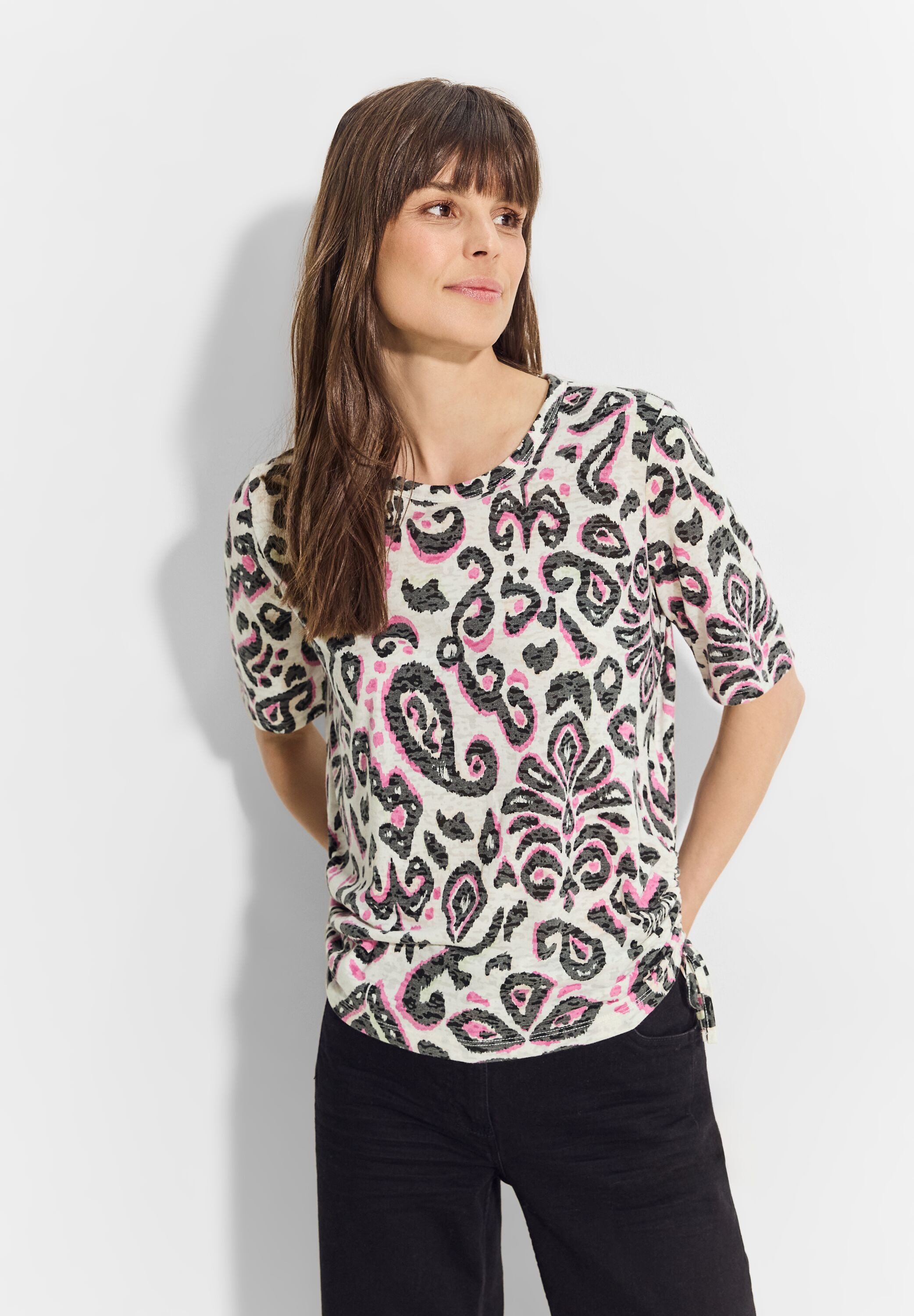 CECIL T-Shirt mit Burnout Optik günstig online kaufen