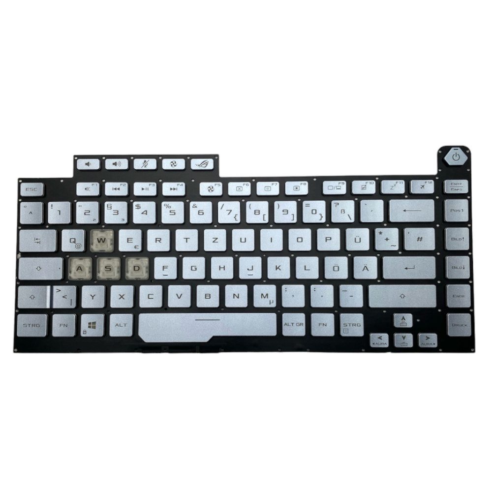 Trade-Shop Ersatz passend für Asus ROG Strix G15 G512LW-0002, G512LV-0006, G512LU Tastatur (Tasten: Deutsch, QWERTZ / mit Hintergrundbeleuchtung (RGB, 16pin)