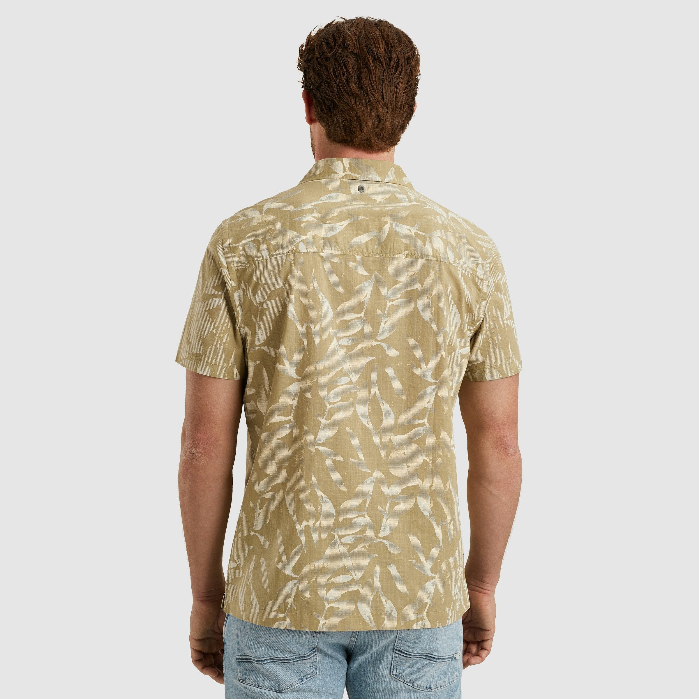 PME LEGEND Kurzarmhemd Short Sleeve Shirt Print On Ctn Slub mit floralem Muster