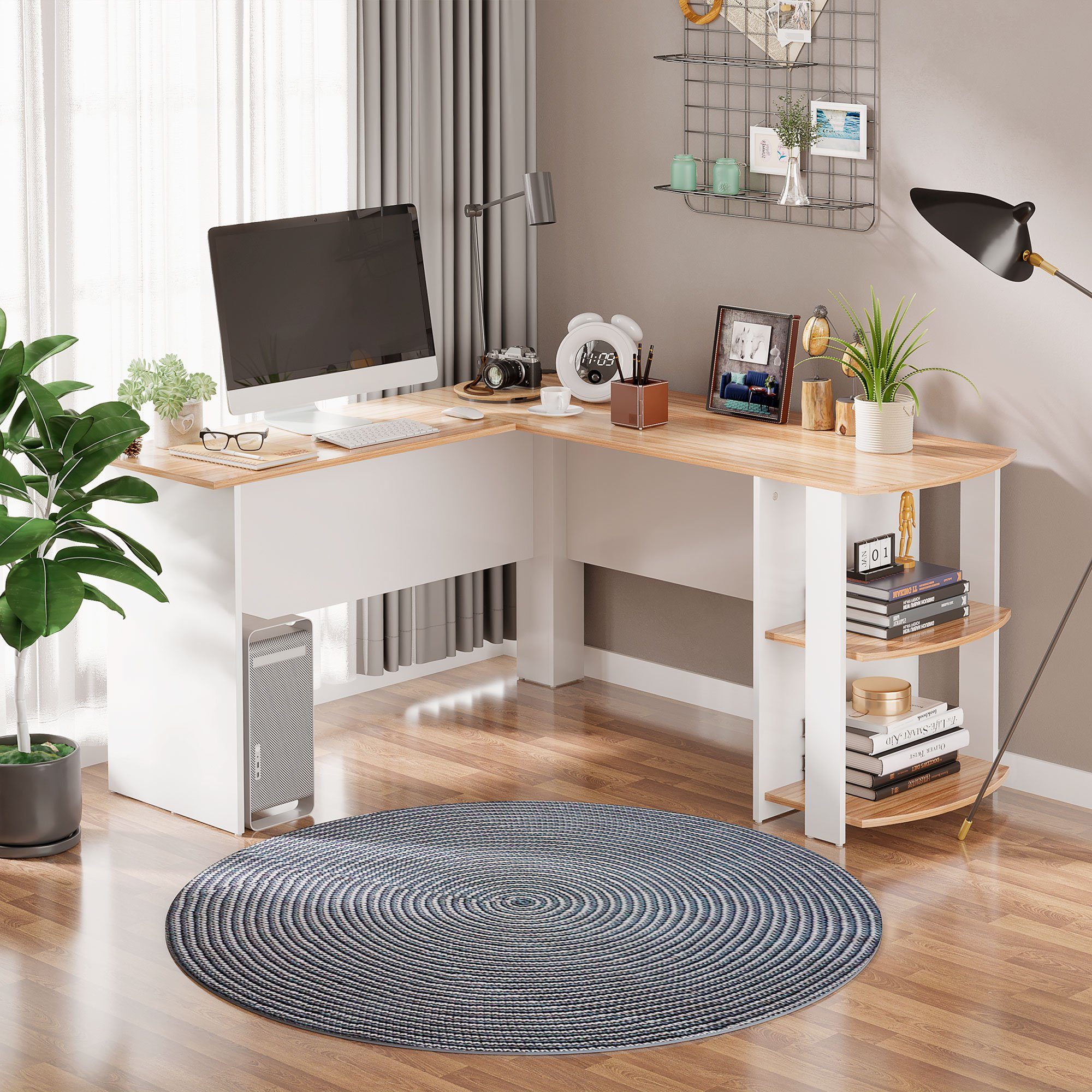 HOMCOM Schreibtisch Eckschreibtisch