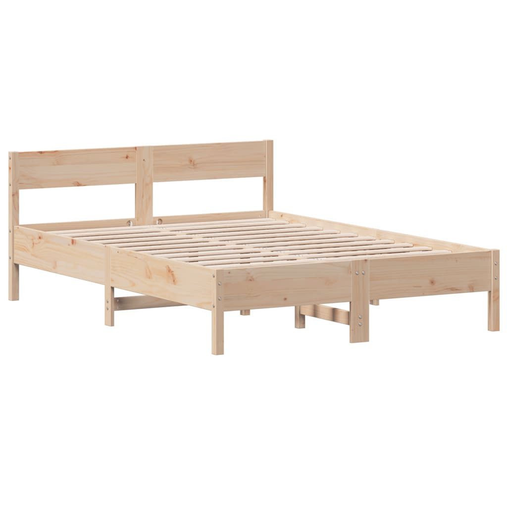 vidaXL Bett Massivholzbett ohne Matratze 140x200 cm Kiefernholz günstig online kaufen