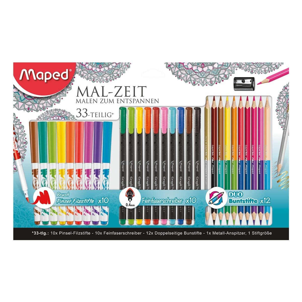 MAPED Filzstift Mal-Zeit, (33-tlg), 33-tlg.