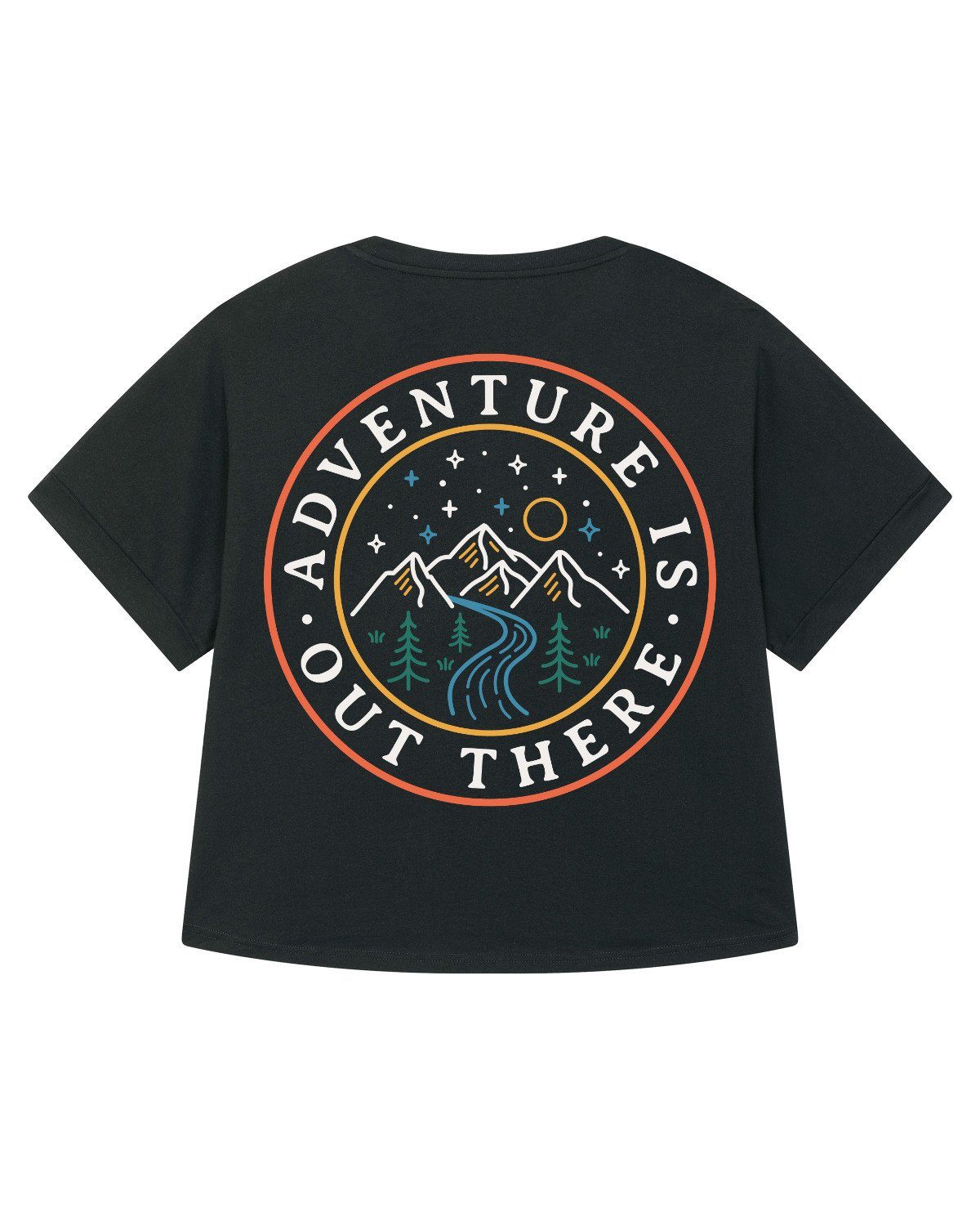 Adventure schwarz Print-Shirt out is wat? there Apparel (1-tlg)