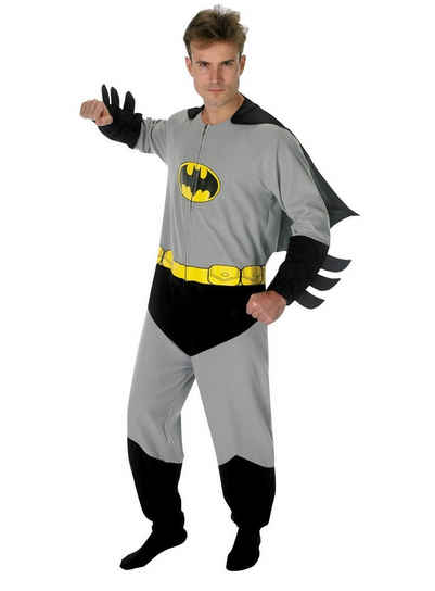 Rubie´s Kostüm Batman Onesie Jumpsuit für Fledermaus Fans, Als Superheld kann man es sich auch mal gemütlich machen!