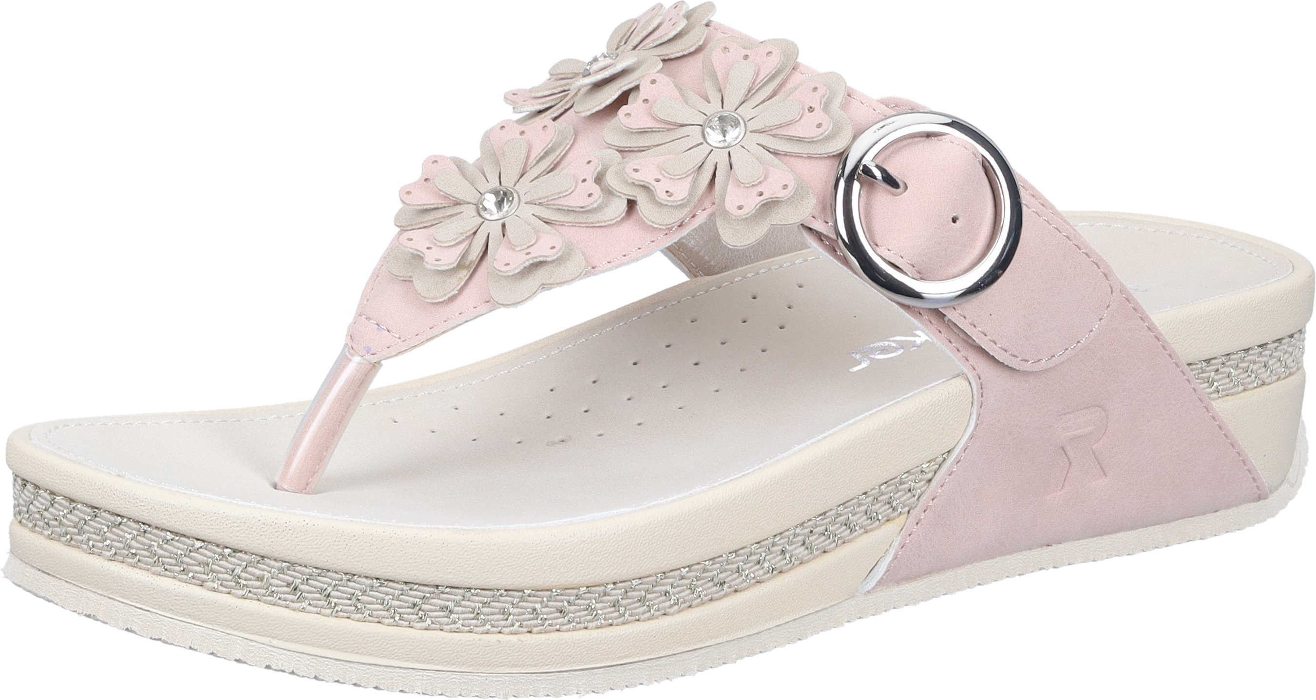 Rieker Pantoletten Pantolette aus strapazierfähigem Synthetik