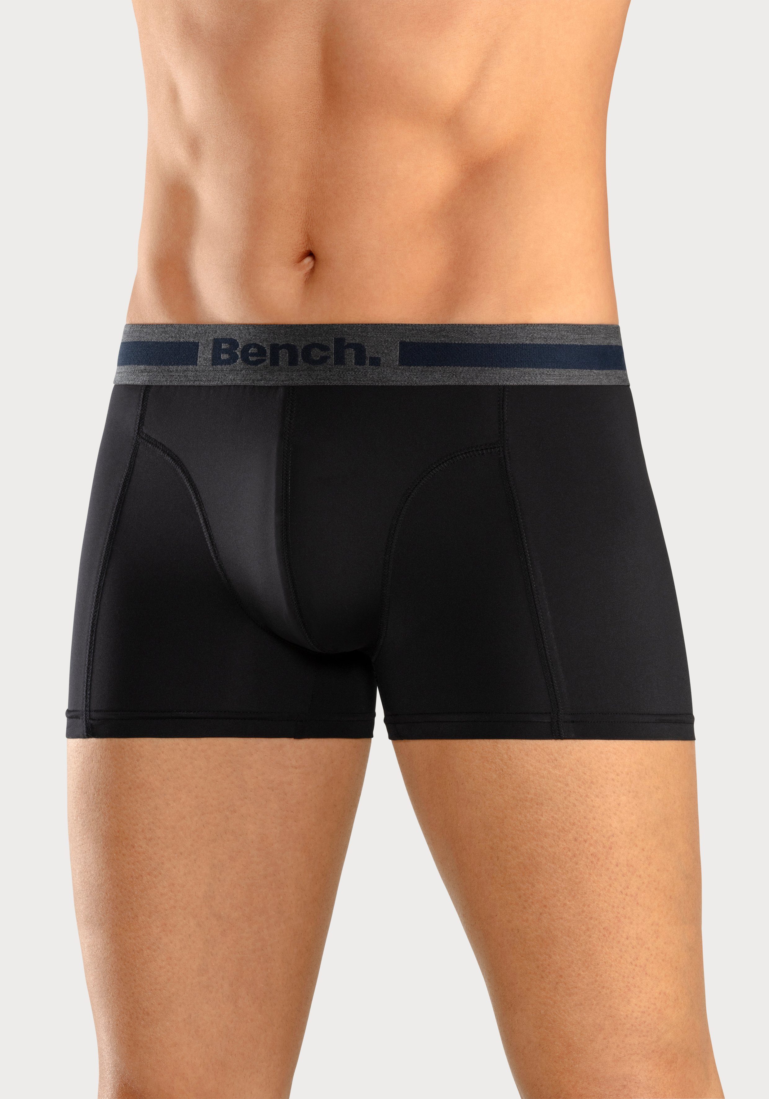 Bench. Boxer Boxershorts für Herren (Packung, 4-St) Unterhosen mit Overlock-Nähten vorn – Bild 3 von 5