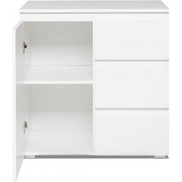 Finori Kommode Kommode Beistellkommode Sideboard IMAGE 2 Weiß 1 Tür / 3 Schubladen