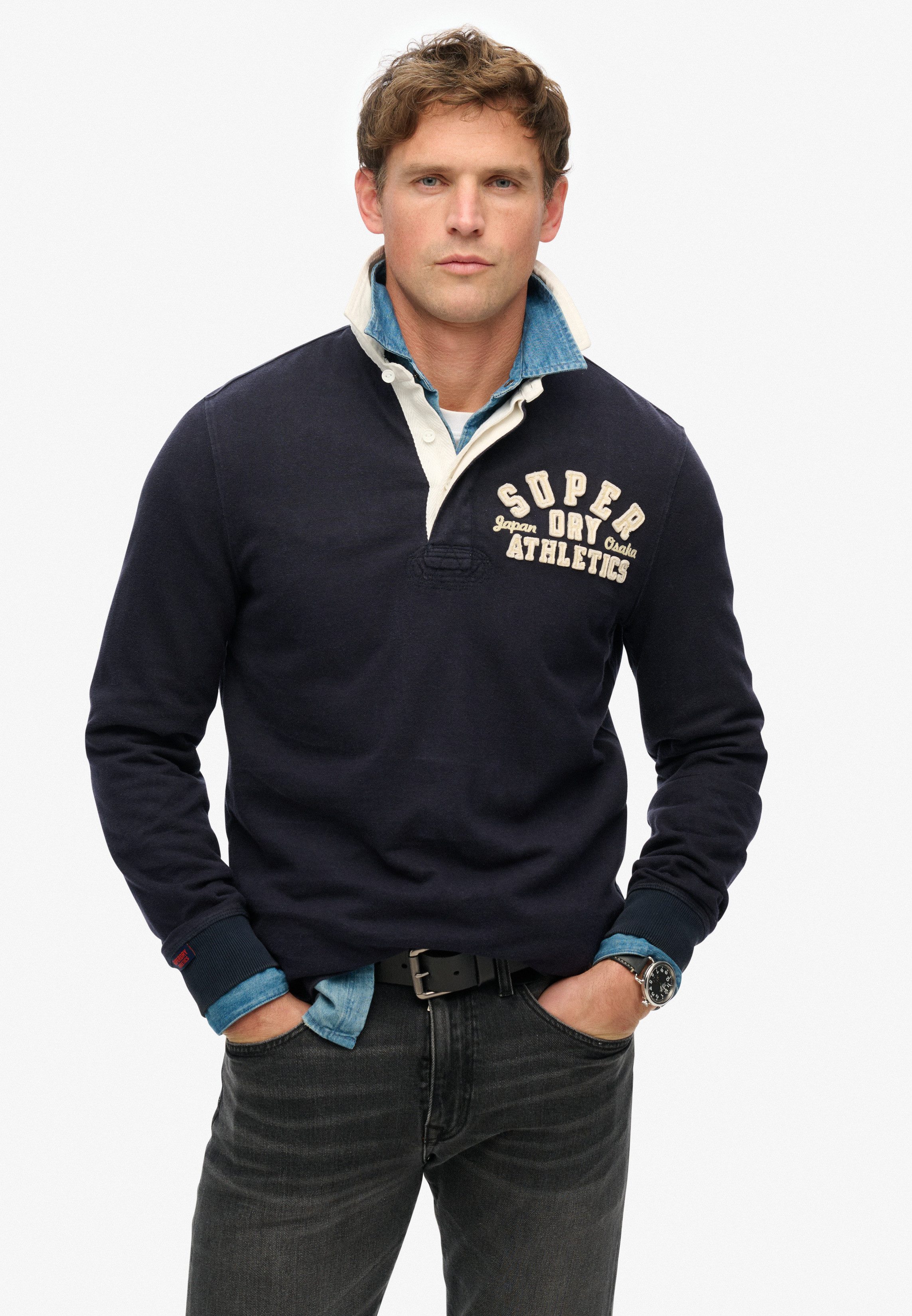 Superdry Langarmshirt VINTAGE ATHLETIC RUGBY