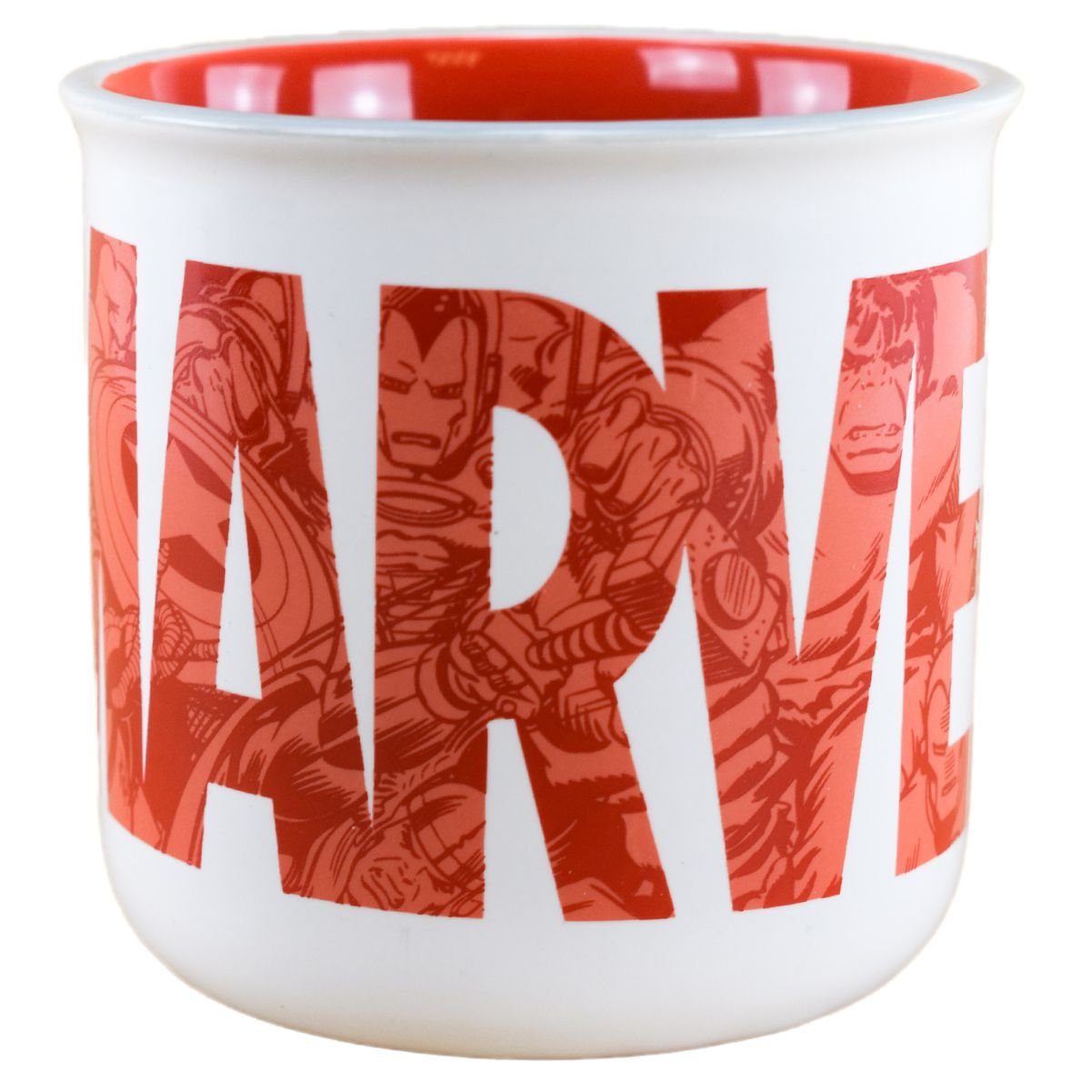 Rot Keramik, Design Tasse Geschenkkarton Marvel Weiß / ca. Tasse, ml authentisches im Stor 400 Frühstückstasse