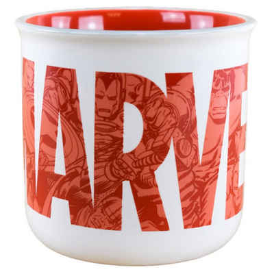 Stor Tasse Marvel Frühstückstasse im Geschenkkarton Weiß / Rot ca. 400 ml Tasse, Keramik, authentisches Design