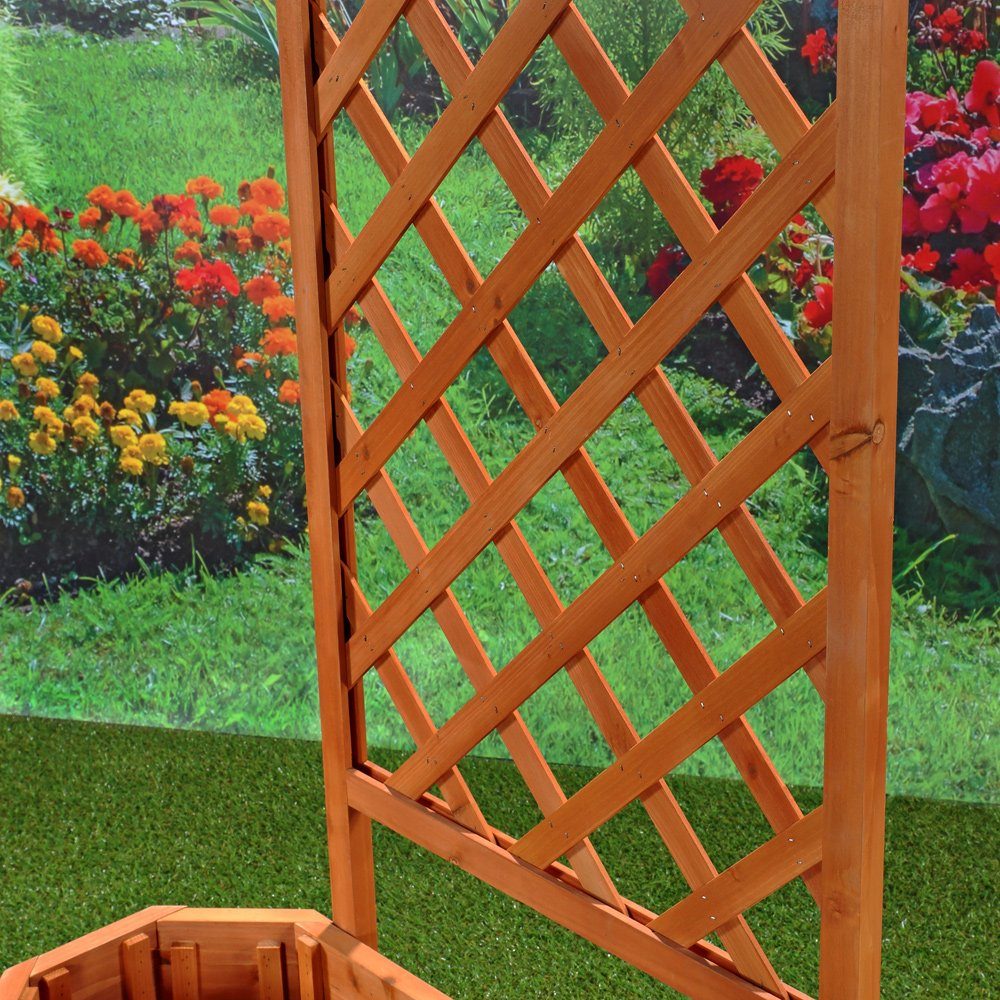 Melko Rosenbogen Rosengitter Spalier mit Blumenkasten 2 Stück Rankgitter Rankhilfe Set, 2 St., 2-er Set, als Sichtschutz verwendbar