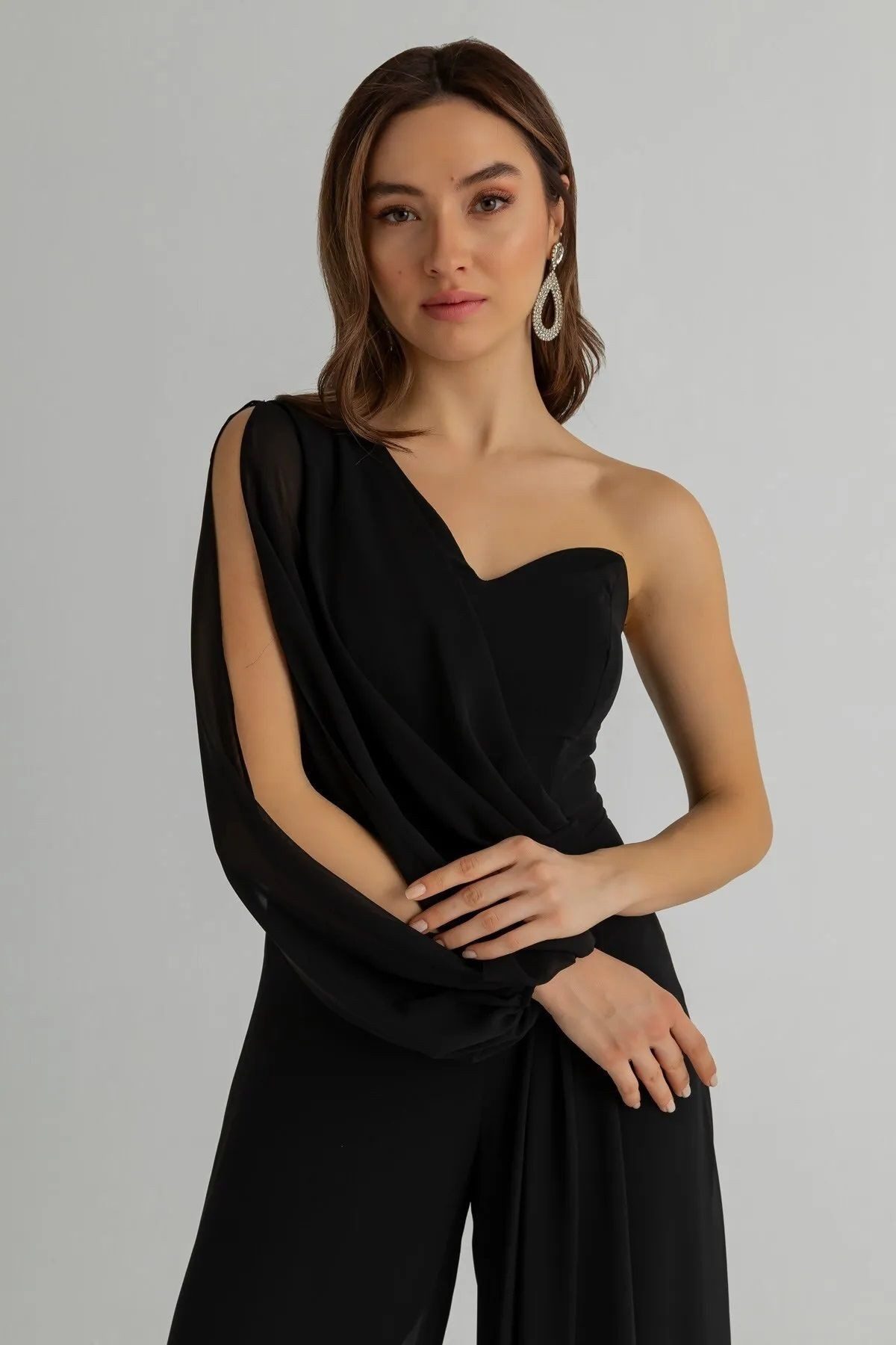 WOMAN VISION Overall Damen Drapierter Jumpsuit mit Gürteldetail und weitem günstig online kaufen