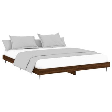 furnicato Bett Bettgestell Braun Eichen-Optik 140x200 cm Holzwerkstoff