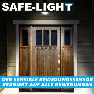 MAVURA LED Außen-Wandleuchte SAFE-LIGHT Sicherheitslicht Klemmlicht Multifunktionslicht, LED fest integriert, Tageslichtweiß, Flutlicht mit Bewegungsmelder Außenleuchte