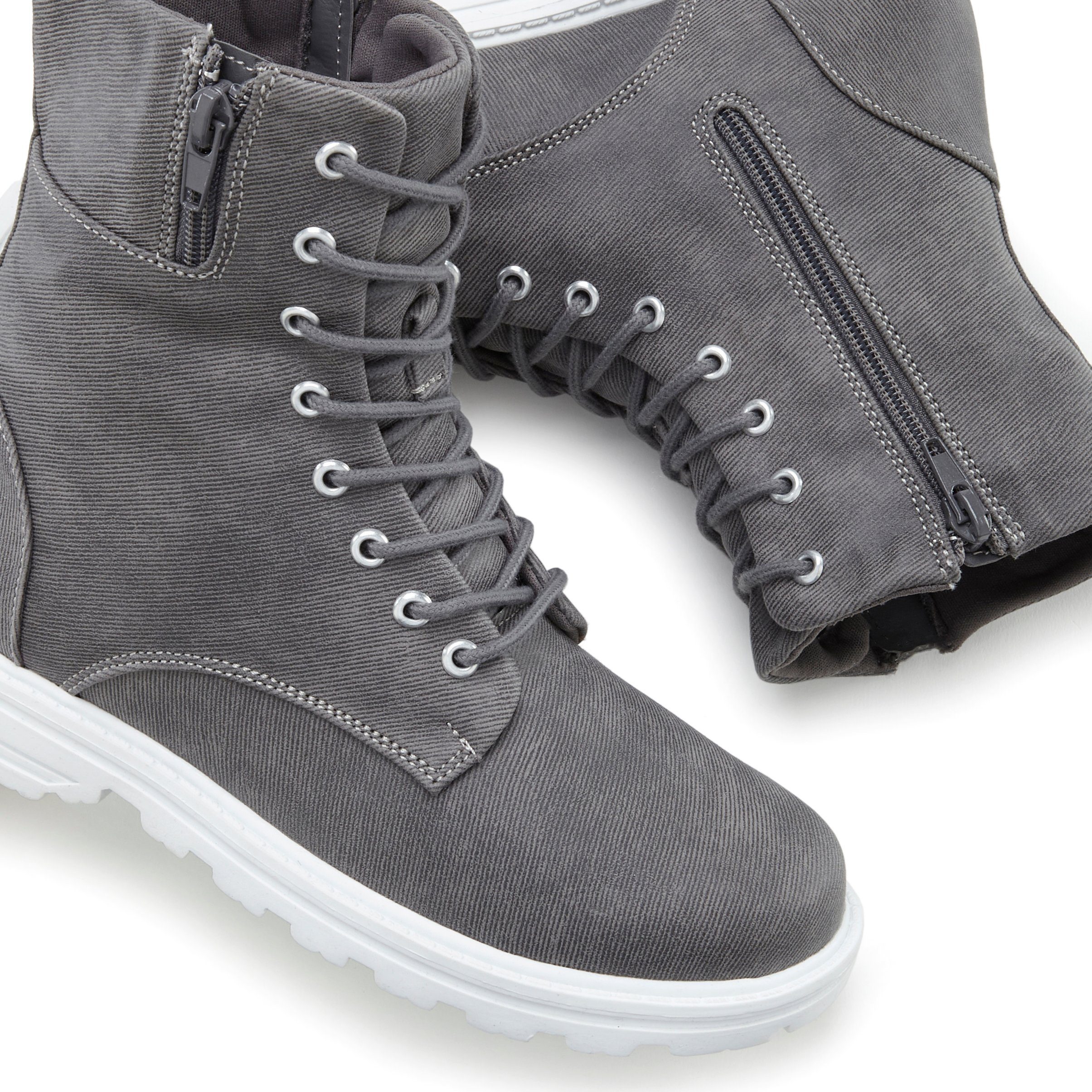 LASCANA Stiefelette zum Schnüren in modischer Combat Optik mit Reißverschluss VEGAN – Bild 4 von 5