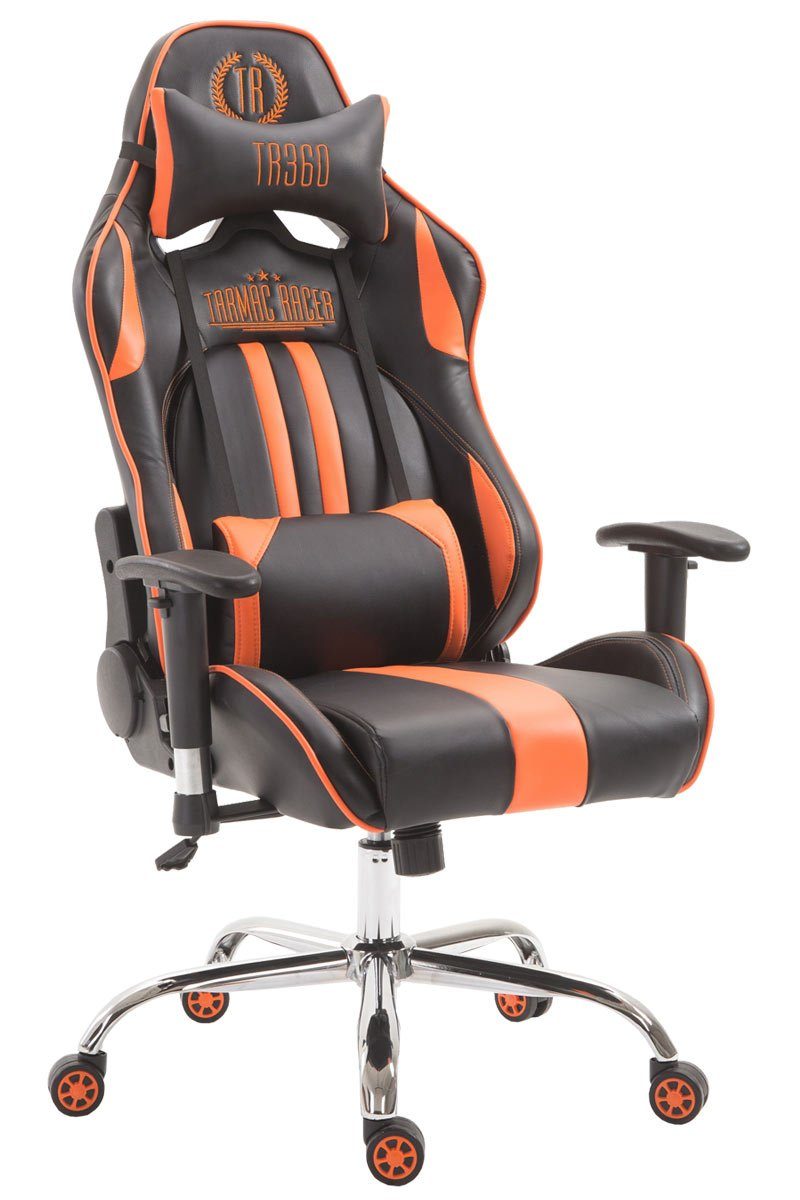 CLP Gaming Chair Limit V2 Kunstleder, höhenverstellbar und drehbar schwarz/orange