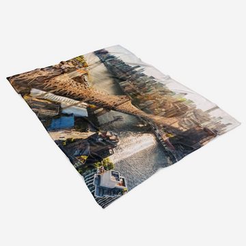 Sinus Art Handtücher Handtuch Strandhandtuch Saunatuch Kuscheldecke mit Fotomotiv New York Skyline H, Baumwolle-Polyester-Mix (1-St), Handtuch