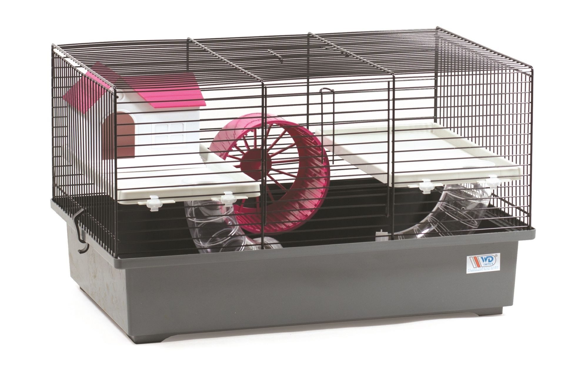 KK Kleintierkäfig Mäusekäfig Hamsterkäfig Nagerkäfig 49x32,5x29cm mit Zubehör
