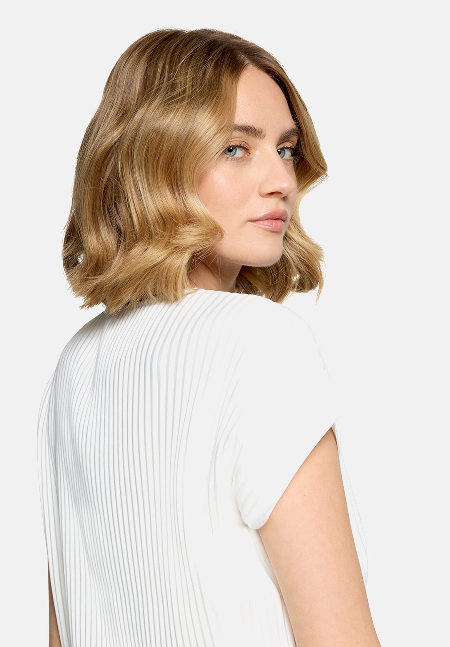 Betty&Co Kurzarmshirt Damen mit Plissee (1-tlg) Plissee