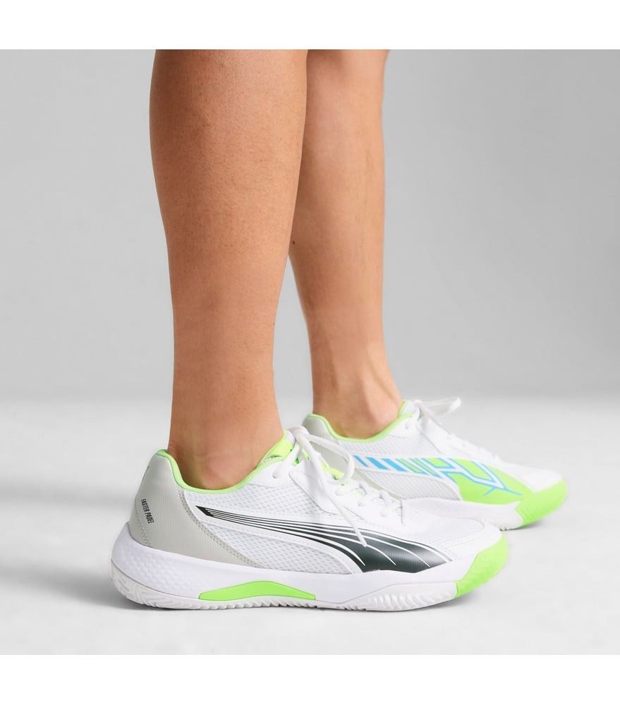 PUMA Nova Court Allcourt weiss/grau/lime Herren Tennisschuh günstig online kaufen