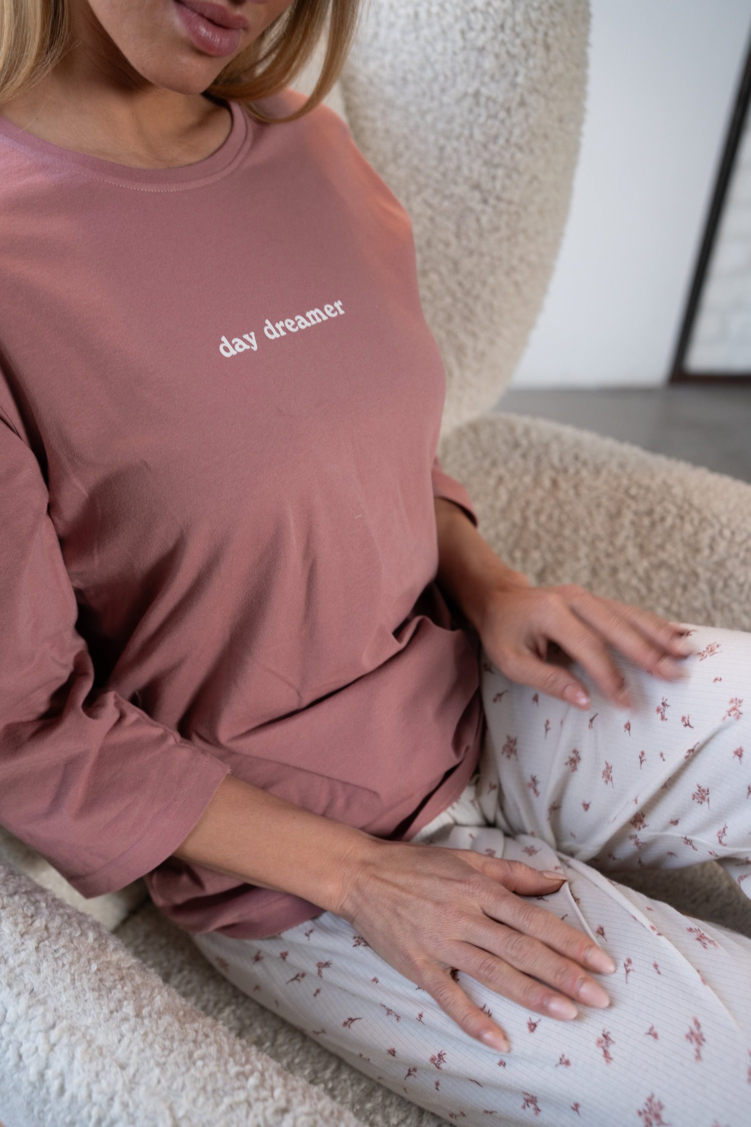 By Louise Pyjamaoberteil Damen Pyjamashirt halber Arm (1-tlg) Modisches Design – Bild 2 von 3
