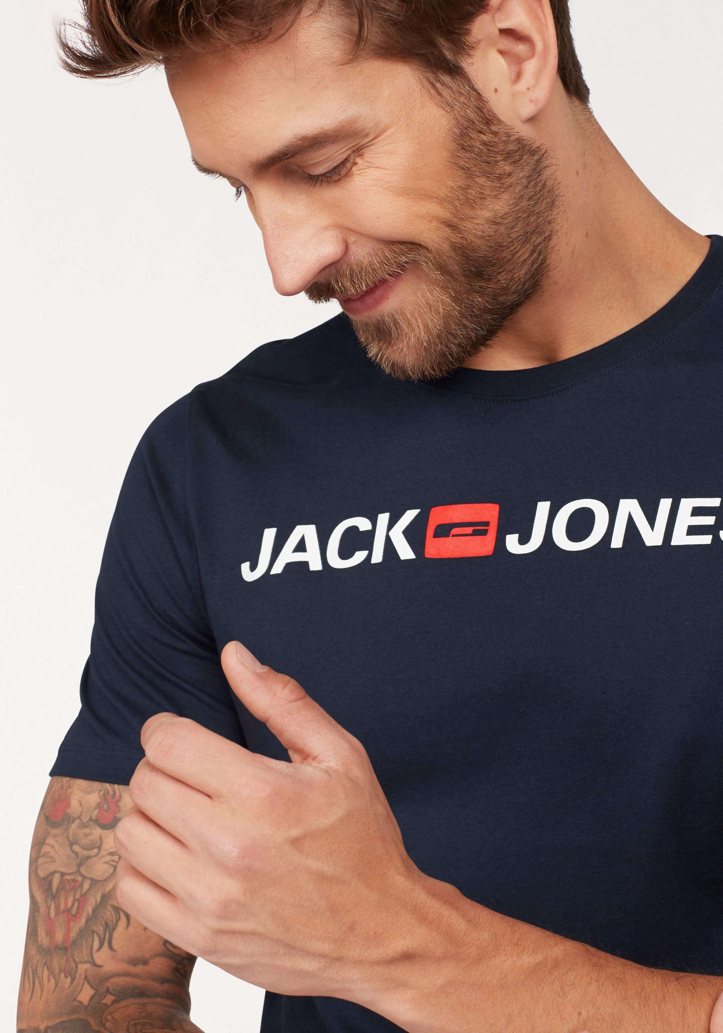 Jack & Jones T-Shirt JJECORP mit Print, vielseitig kombinierbar für den Alltag Logodruck, modisch, regular fit, Baumwolle, Rundhals – Bild 4 von 5