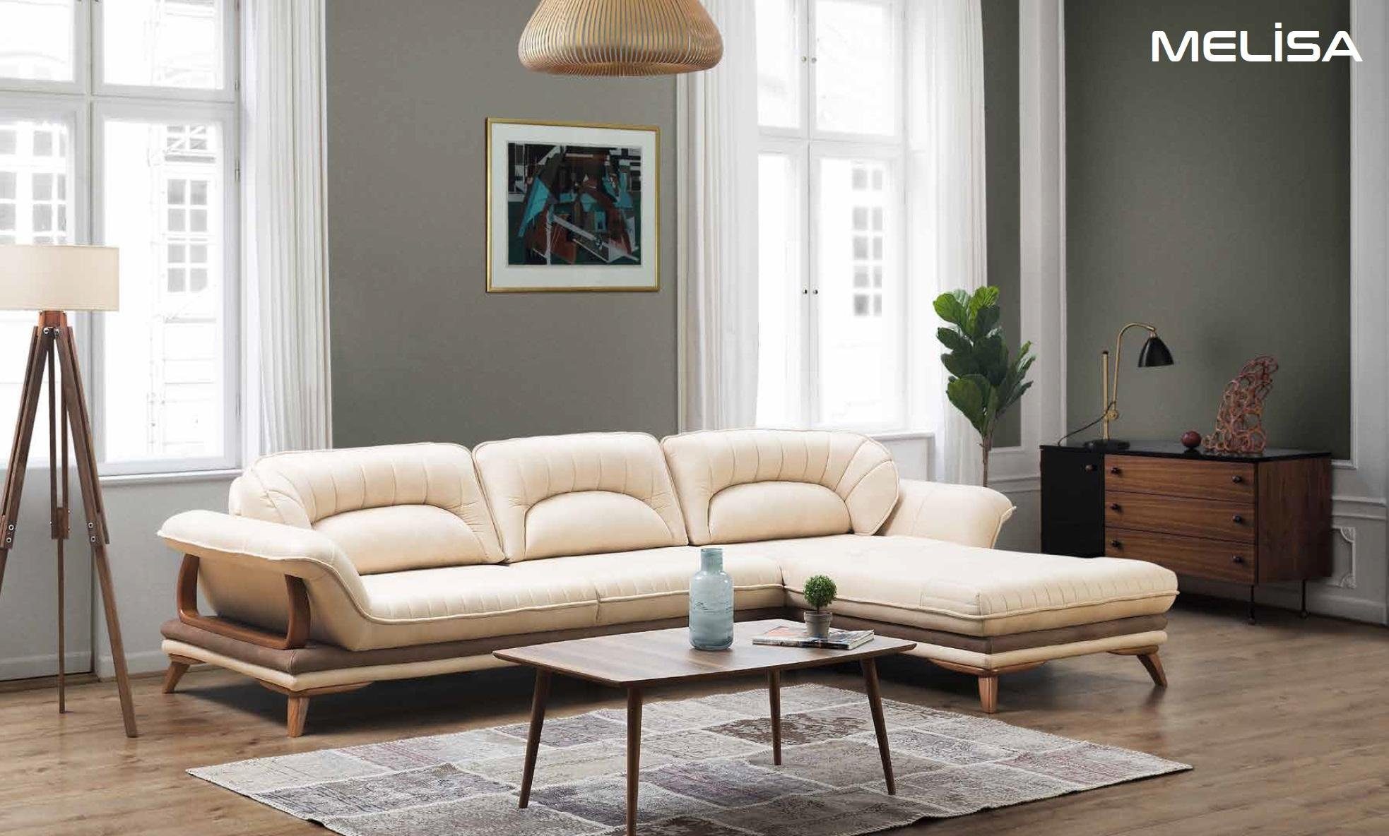 JVmoebel Ecksofa Wohnzimmer Textil L-Form Sofas Weiß Neu Ecksofa Couch, Made in Europe
