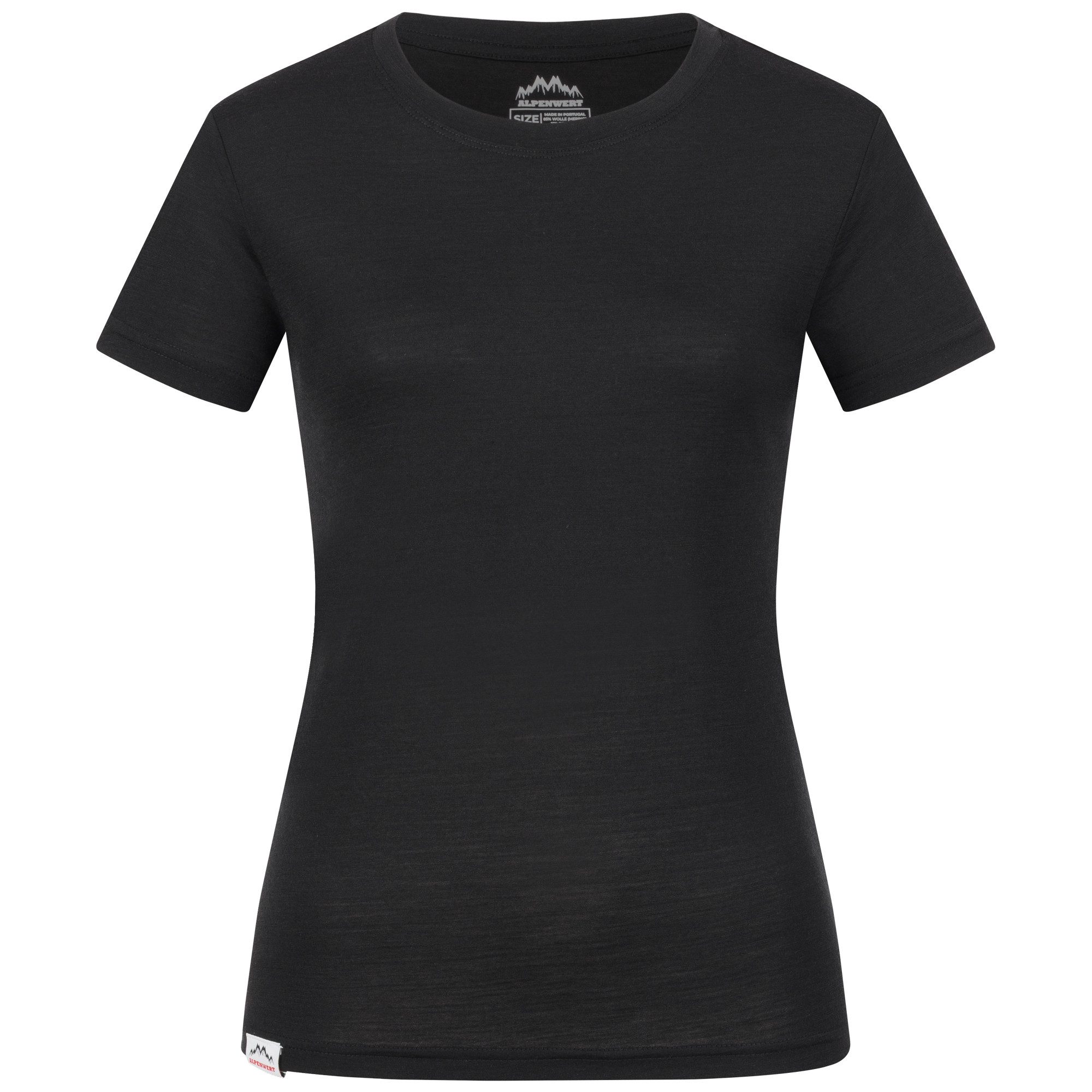 Alpenwert T-Shirt Damen Merino T-Shirt - mulesingfreie Wolle - hergestellt in Portugal (1 Pack) Antibakteriell, Anti-Schweiß-Geruch, Outdoor & Funktionsshirt